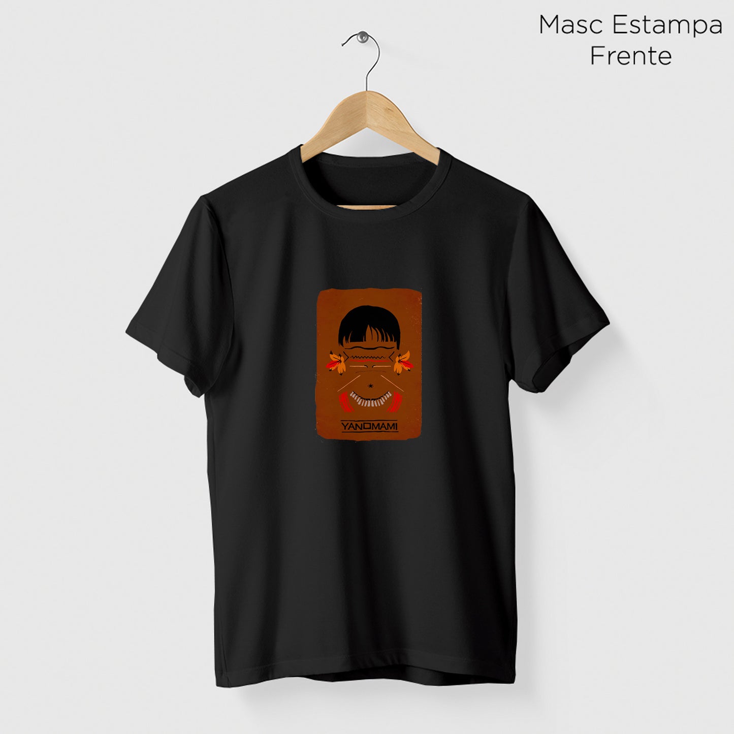 Camiseta Amazônia ORIGENS YANOMAMI - PRETO - cód 10583