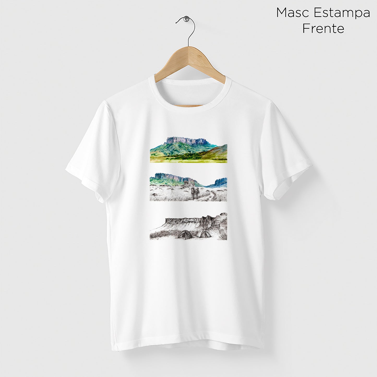 Camiseta Amazônia MONTE RORAIMA - BRANCO - cód 2012