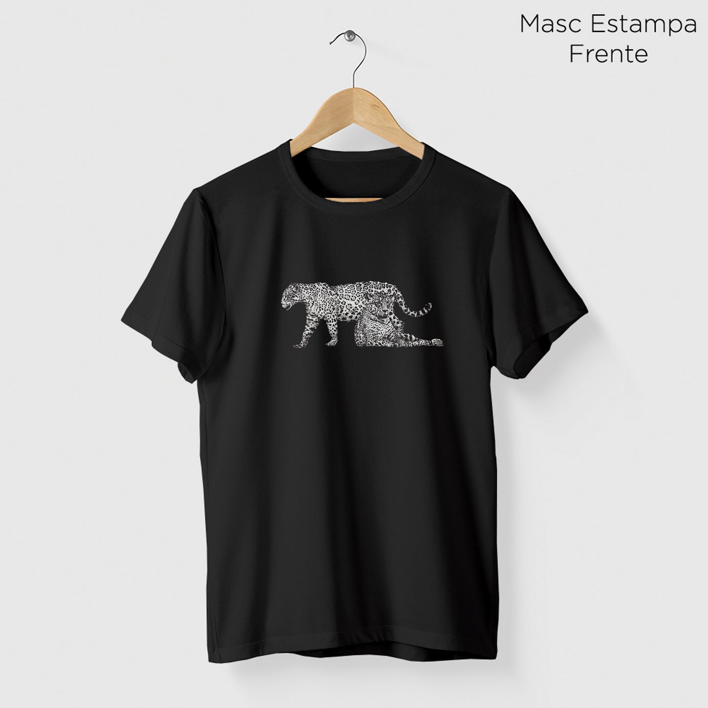 Camiseta Amazônia ONÇARARA DUAS ONÇAS - PRETO - cód 2060