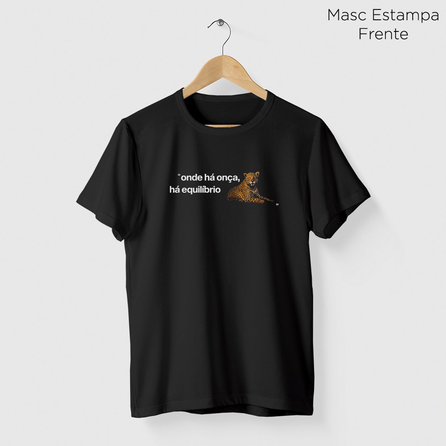 Camiseta Amazônia ONÇARARA EQUILÍBRIO - PRETO - cód 2076