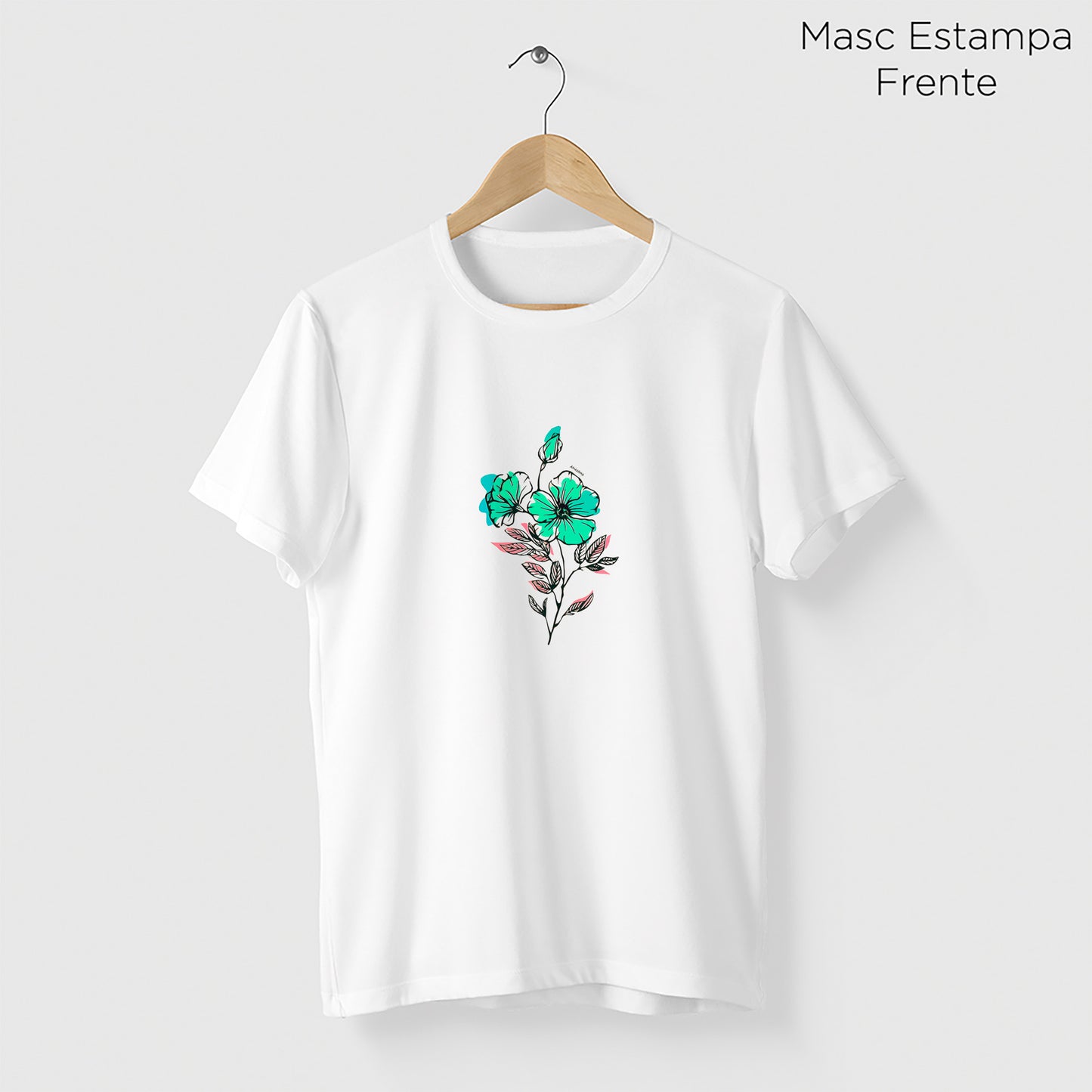 Camiseta Amazônia LINE FLOWER – BRANCO - cód 2092