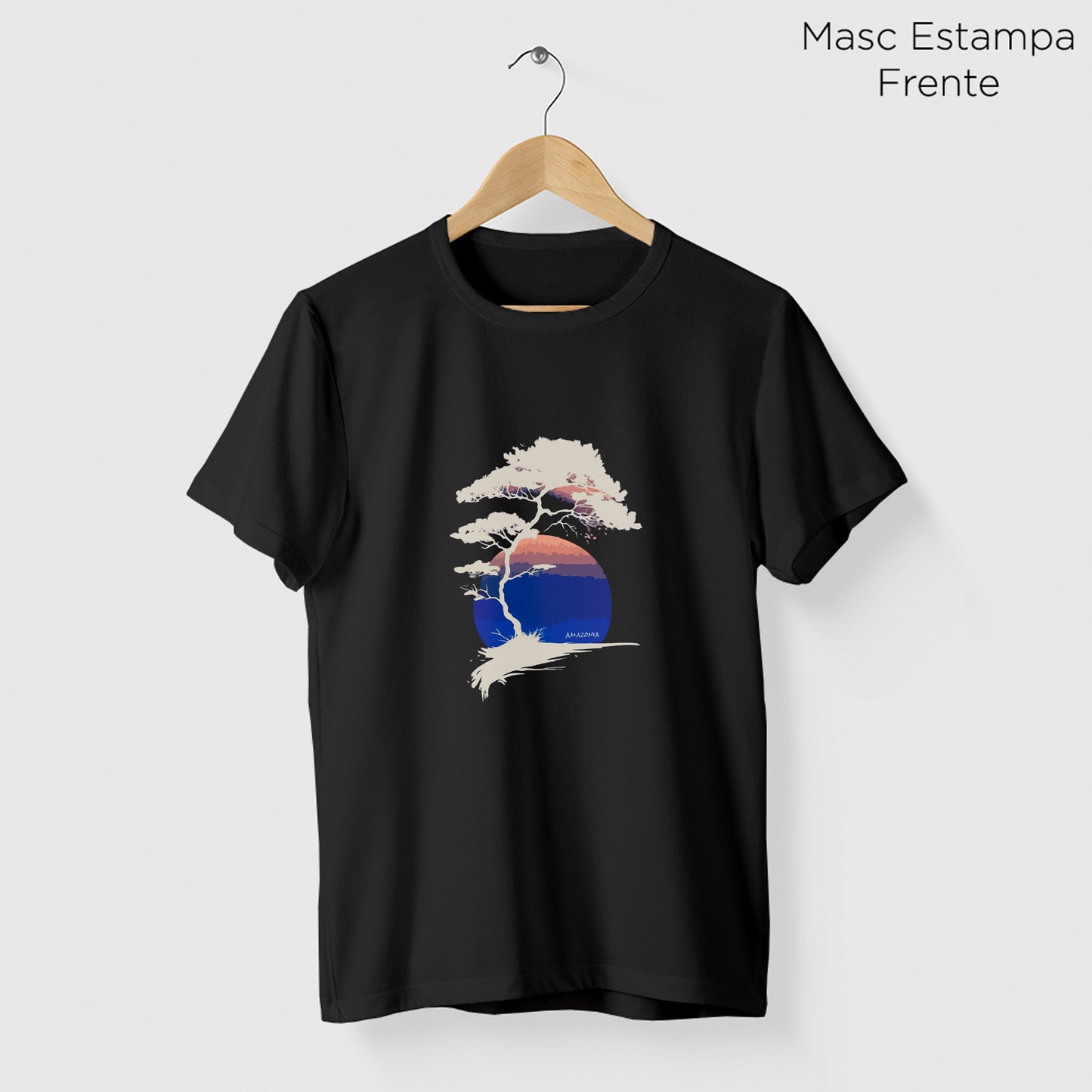 Camiseta Amazônia BONSAI PAISAGEM - PRETO - cód 2135