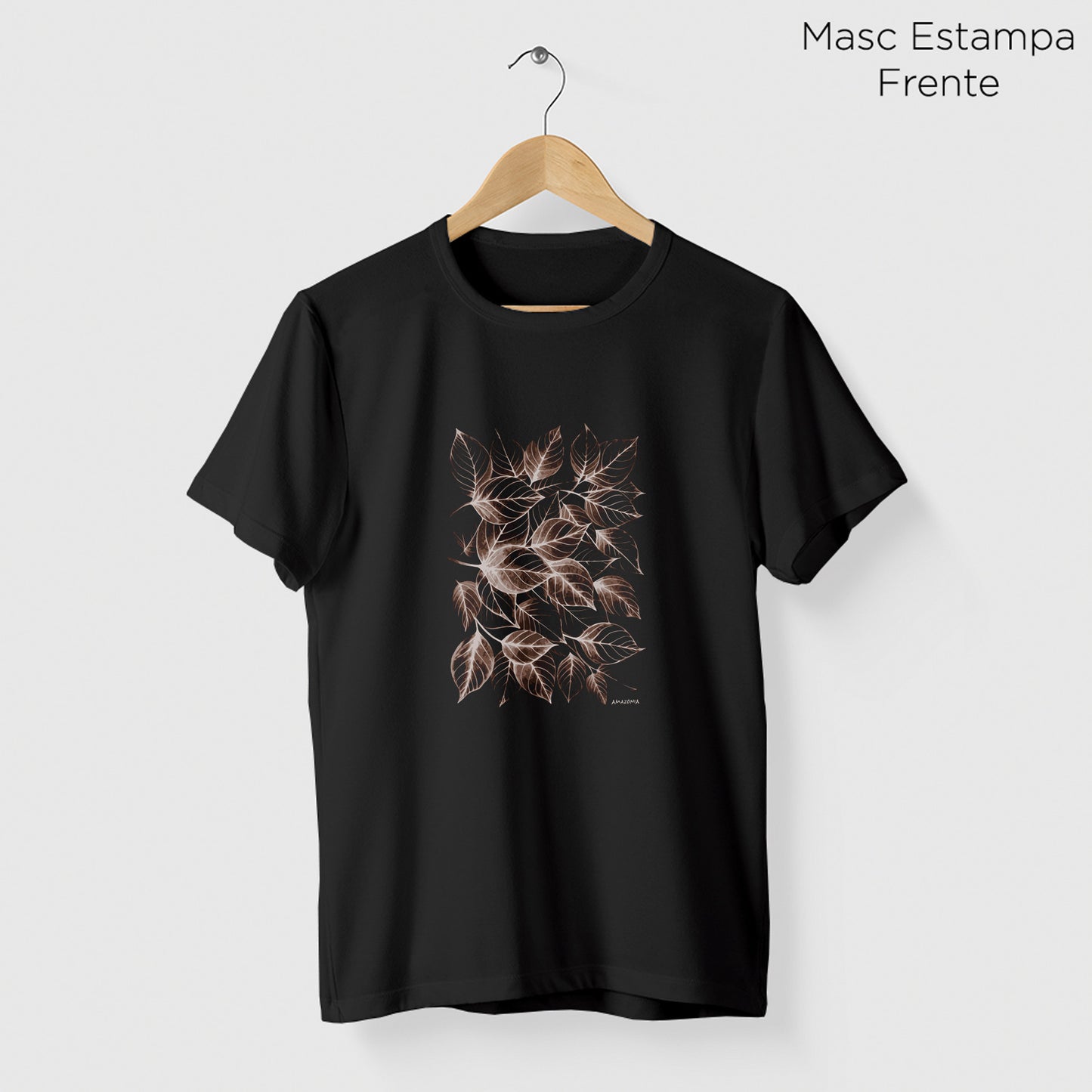Camiseta Amazônia FLORAL - PRETO - cód 2136