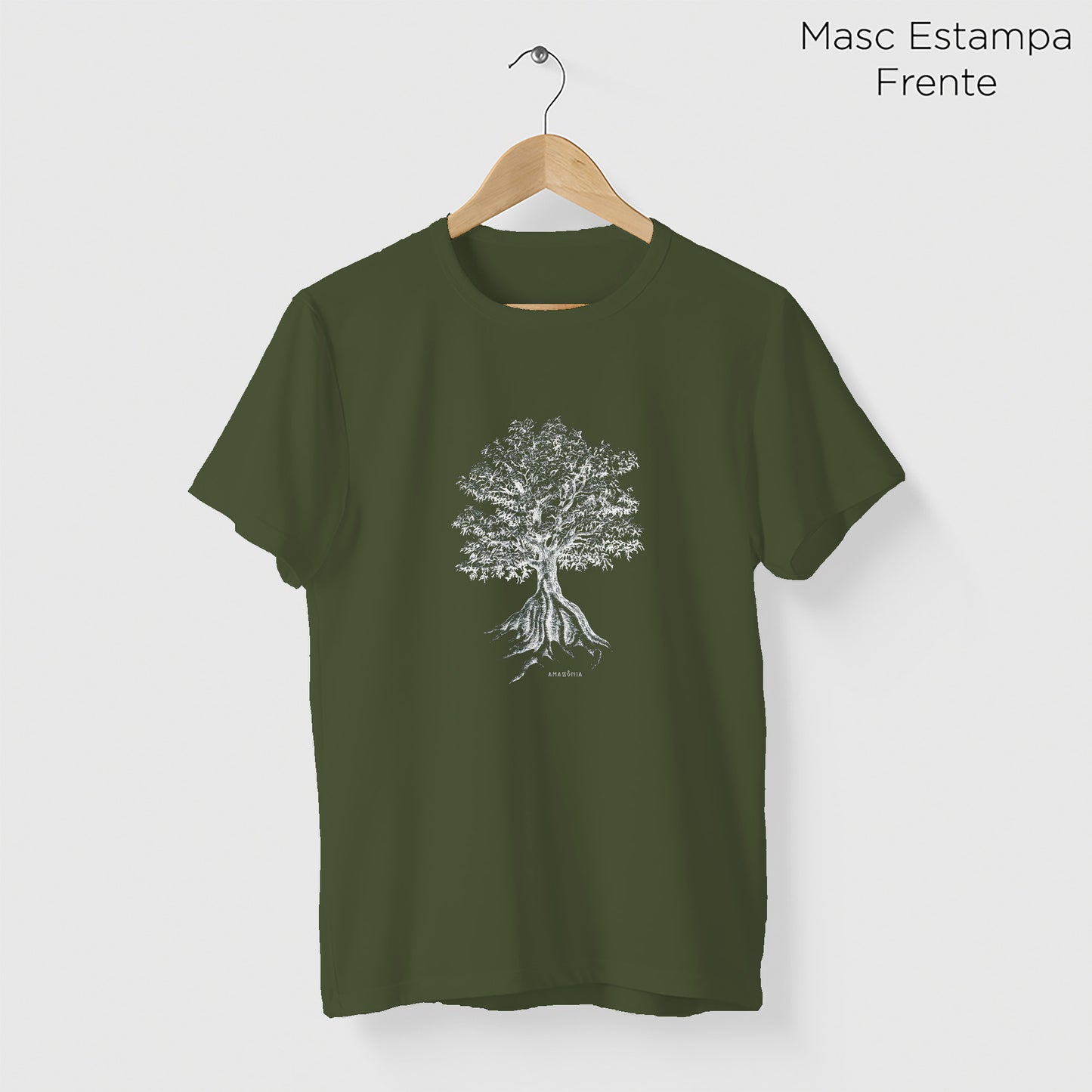 Camiseta Amazônia SUMAÚMA - VERDE ESCURO - cód 2139