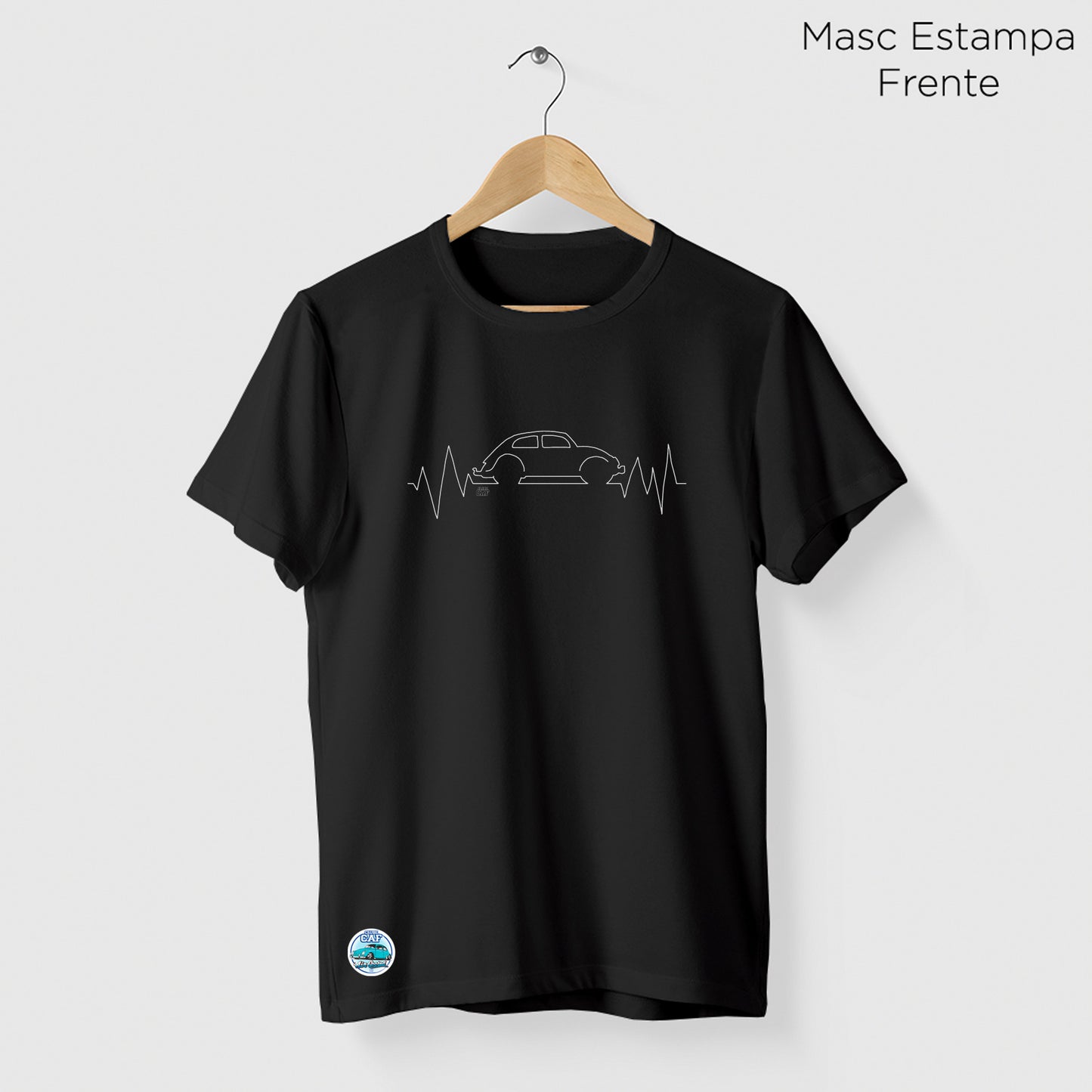Camiseta Amazônia CAF ELETROCARDIO - PRETO - cód caf0001