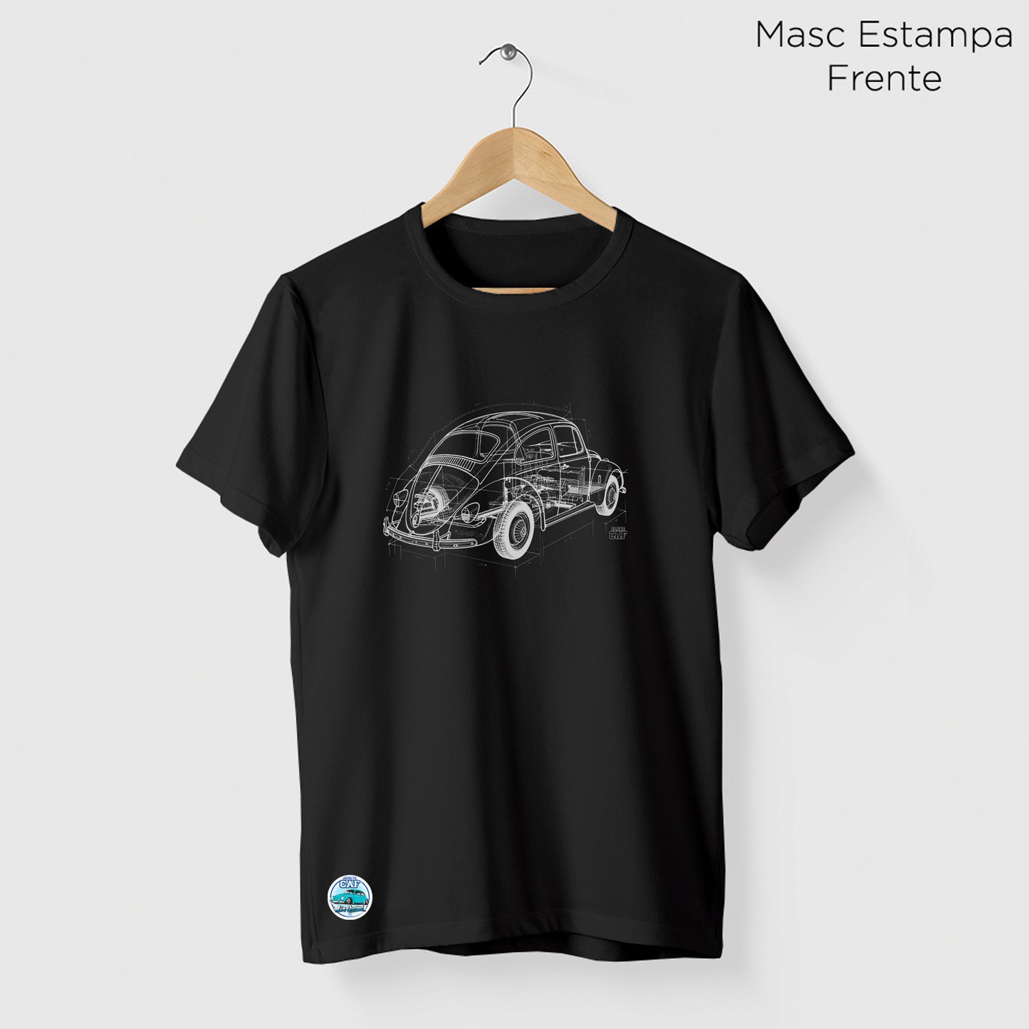 Camiseta Amazônia CAF FUSCA - PRETO - cód caf0004