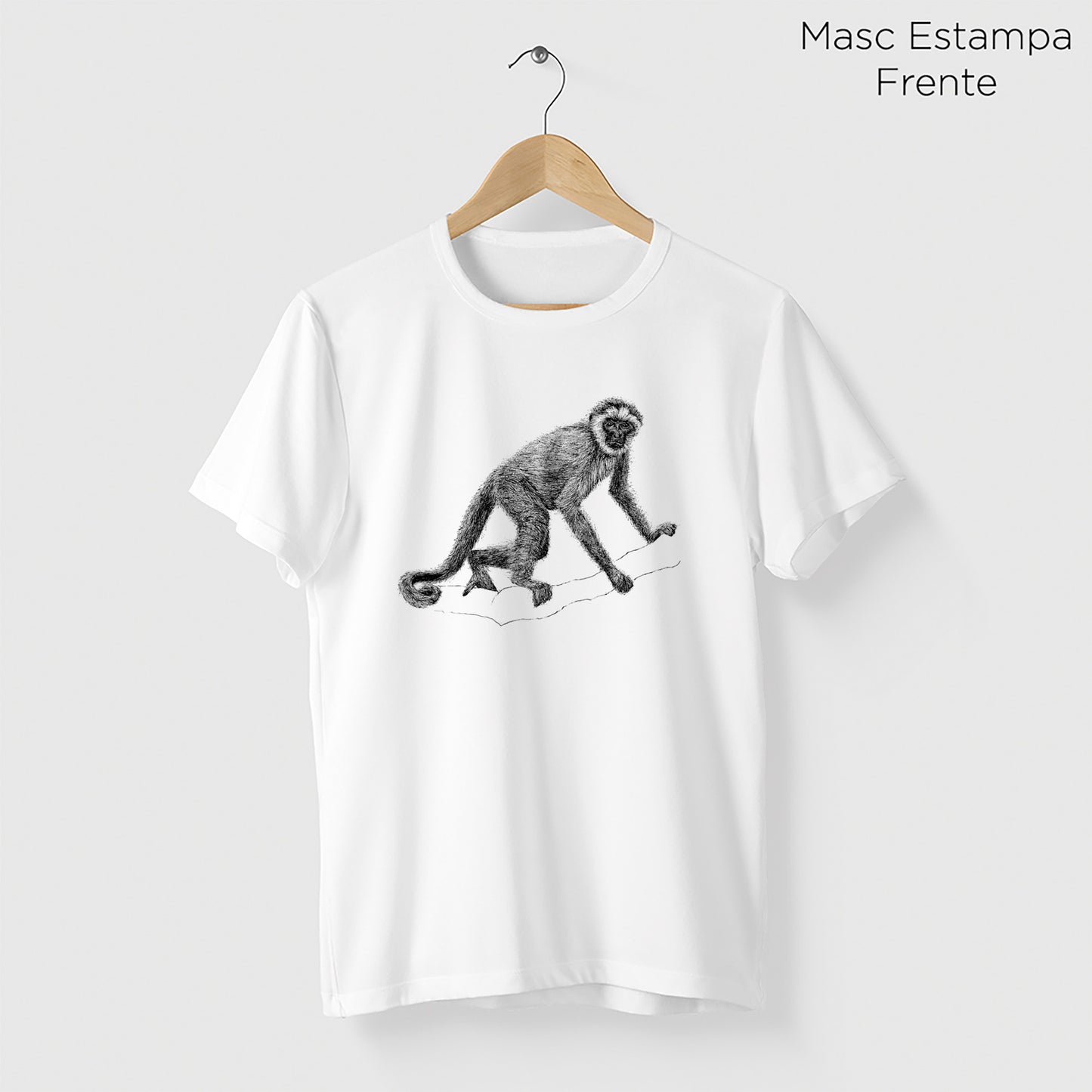 Camiseta Amazônia CAPARAÓ - MURIQUI - BRANCO - cód 10553