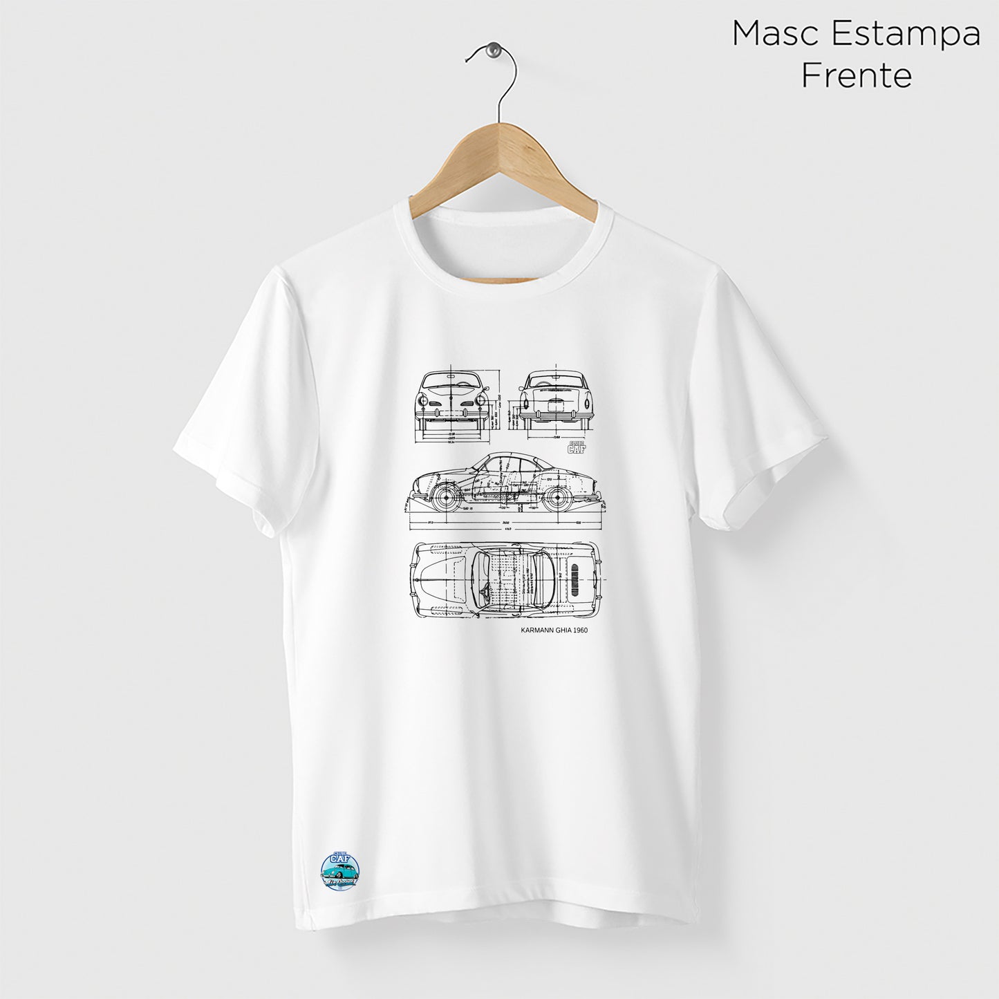 Camiseta Amazônia CAF KARMANN GHIA - BRANCO - cód caf0002