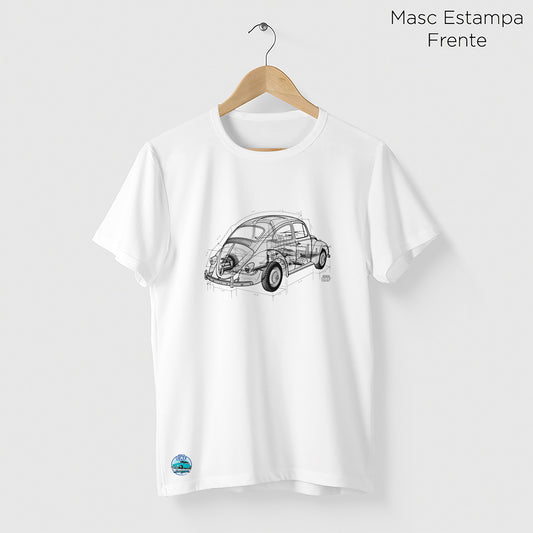 Camiseta Amazônia CAF FUSCA - BRANCO - cód caf0004
