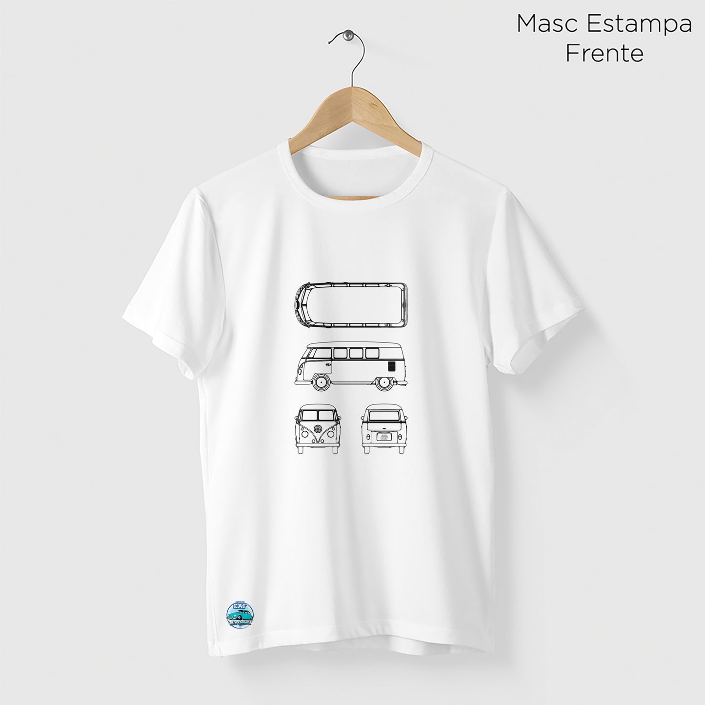 Camiseta Amazônia CAF KOMBI - BRANCO - cód caf0006