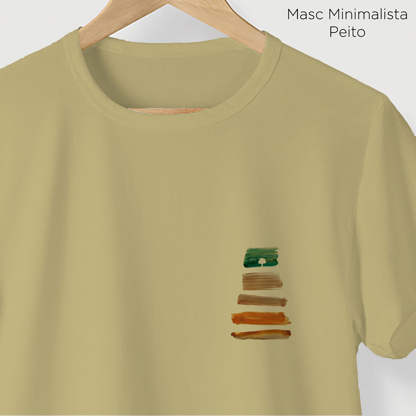 Camiseta Amazônia ISC PACHA MAMA - AREIA ESTONADO - cód 0170