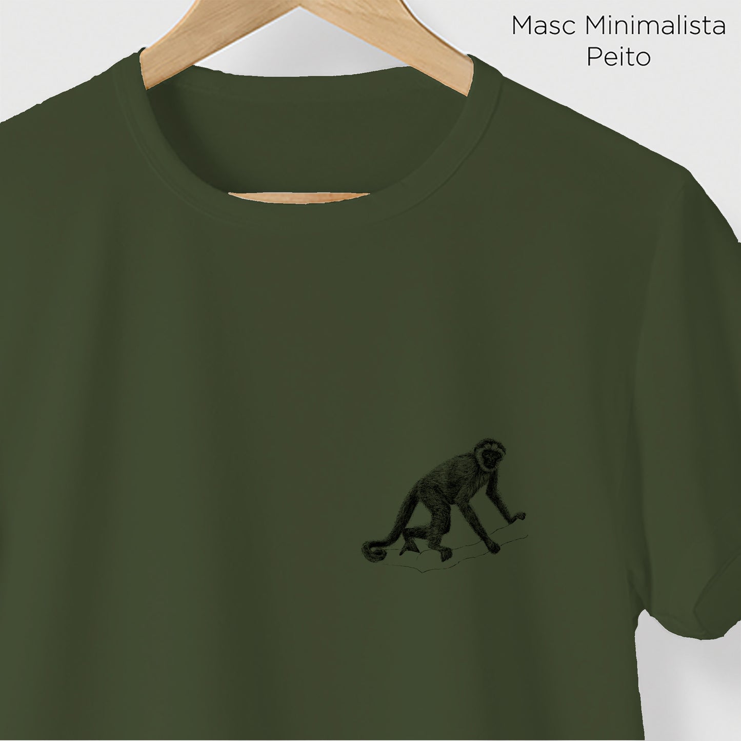 Camiseta Amazônia CAPARAÓ - MURIQUI - VERDE ESCURO - cód 10007
