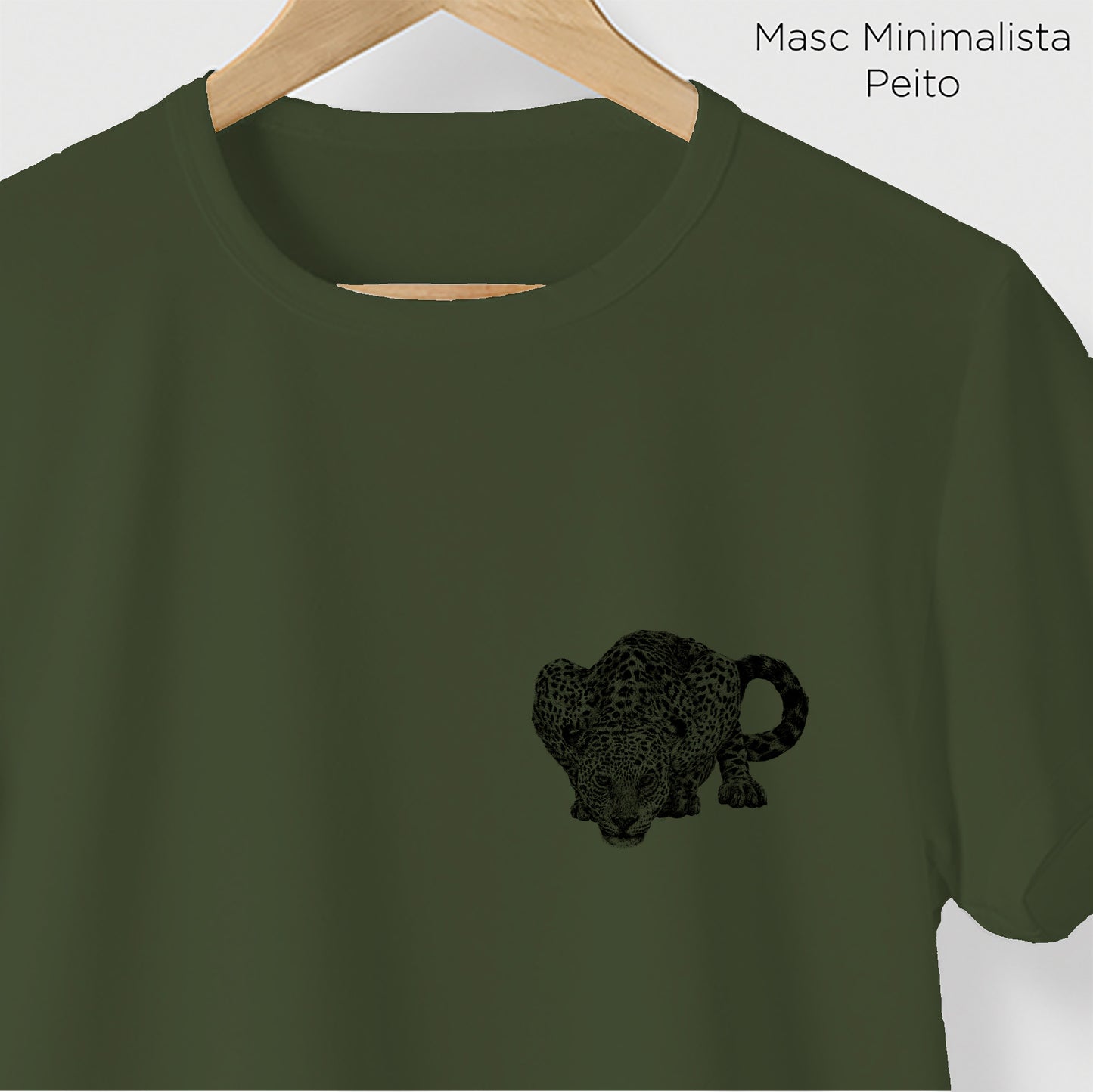 Camiseta Amazônia FOZ DO IGUAÇÚ - ONÇA PINTADA - VERDE ESCURO - cód 10010
