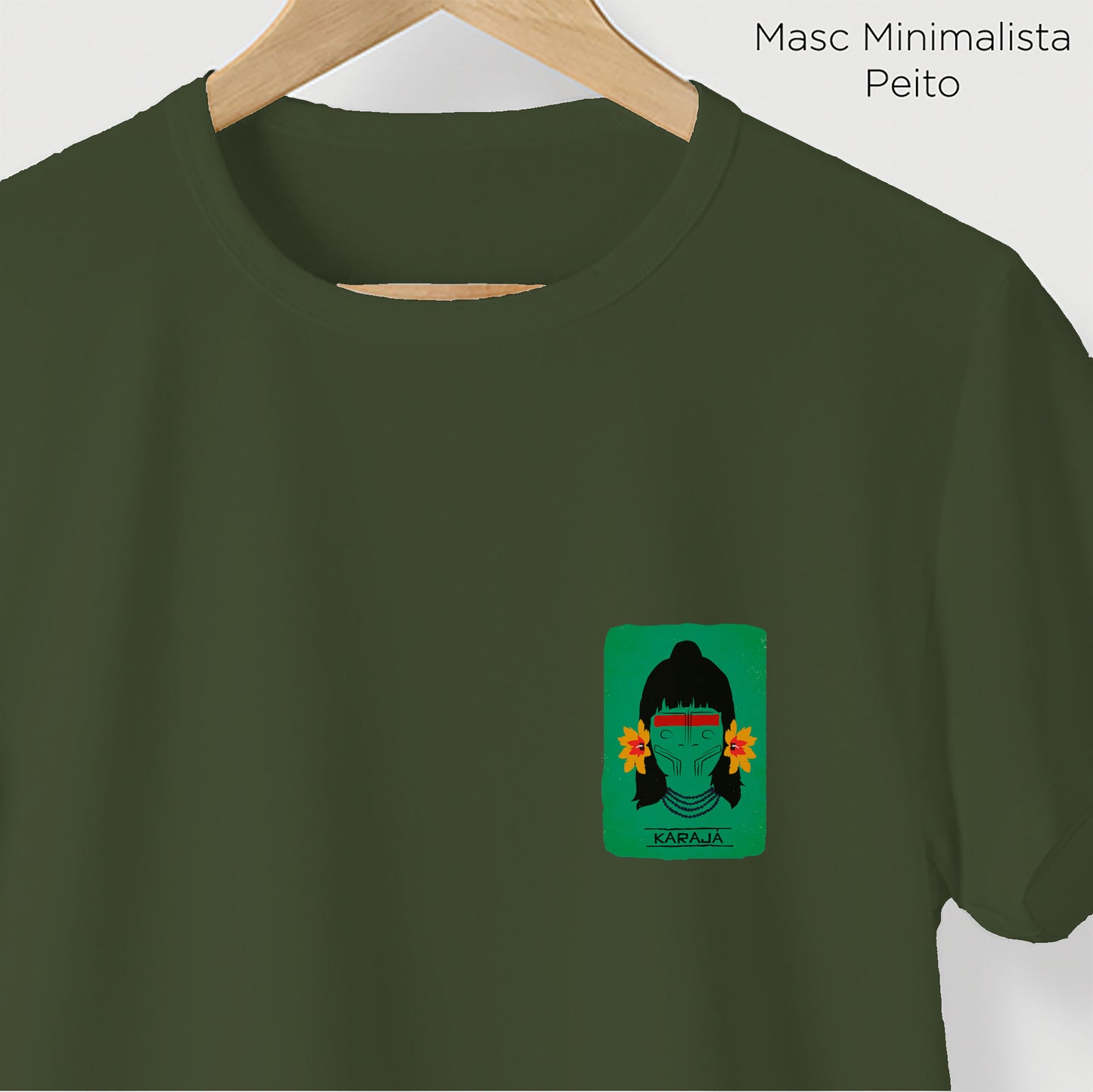 Camiseta Amazônia ORIGENS KARAJÁ - VERDE ESCURO - cód 10577