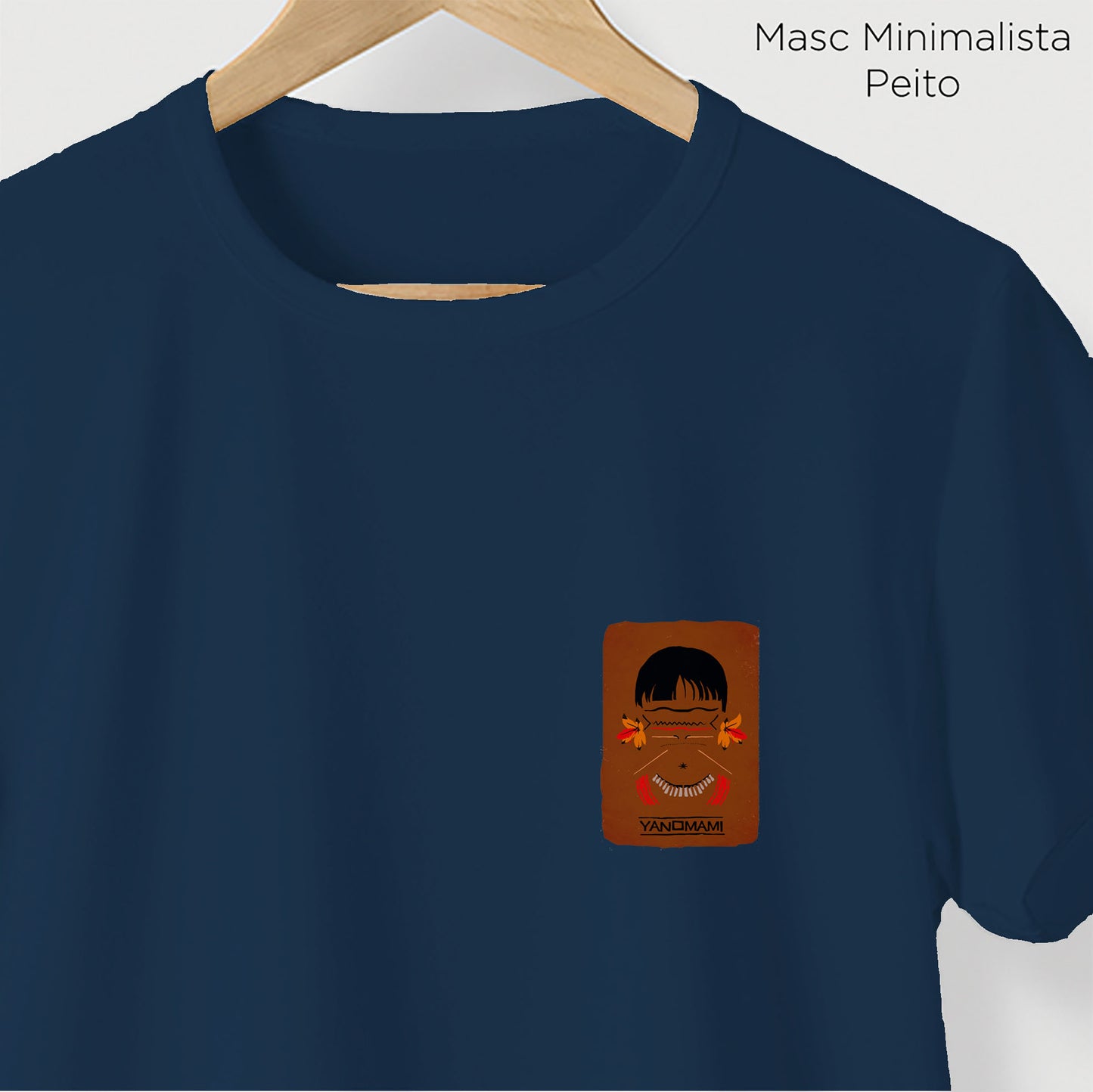 Camiseta Amazônia ORIGENS YANOMAMI - AZUL MARINHO - cód 10583