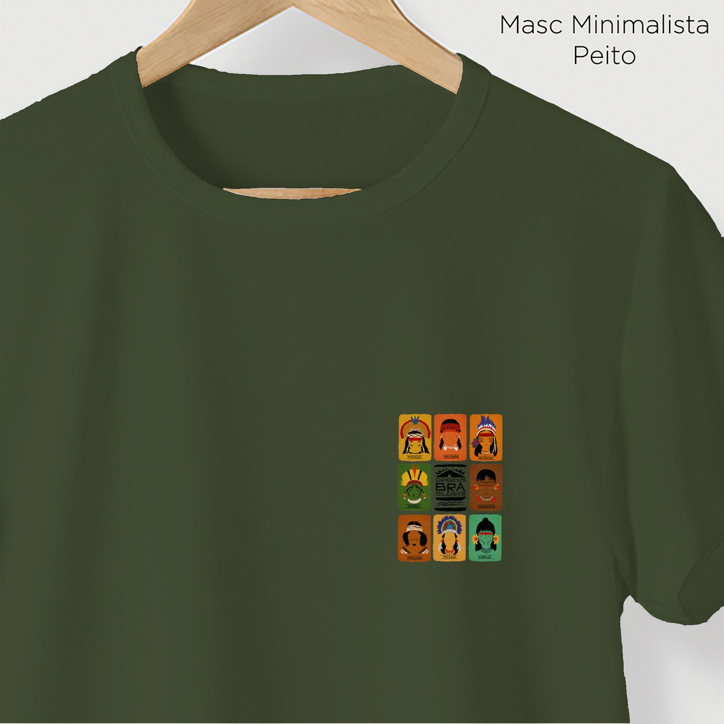Camiseta Amazônia ORIGENS - VERDE ESCURO - cód 10584