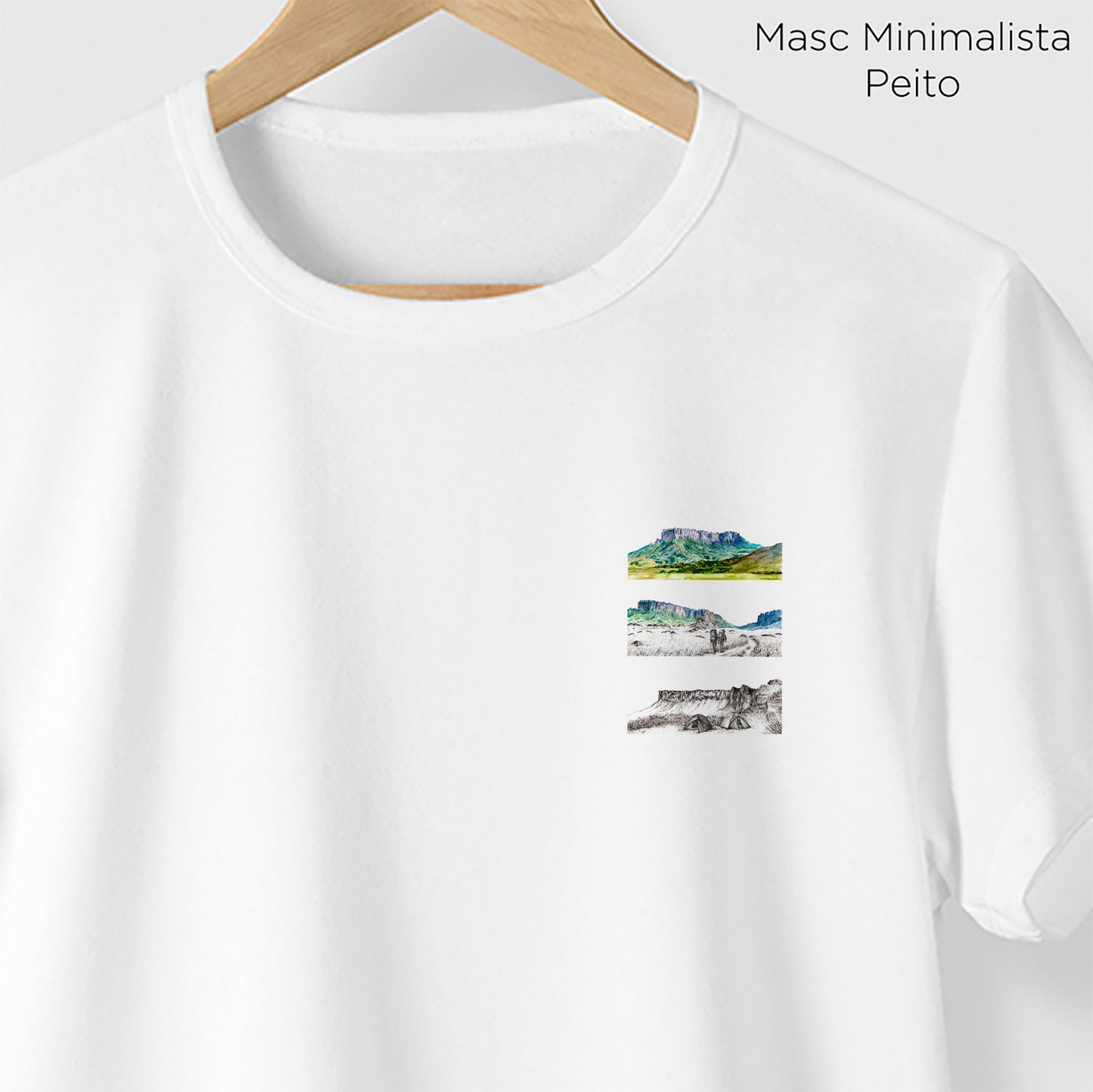 Camiseta Amazônia MONTE RORAIMA - BRANCO - cód 2012