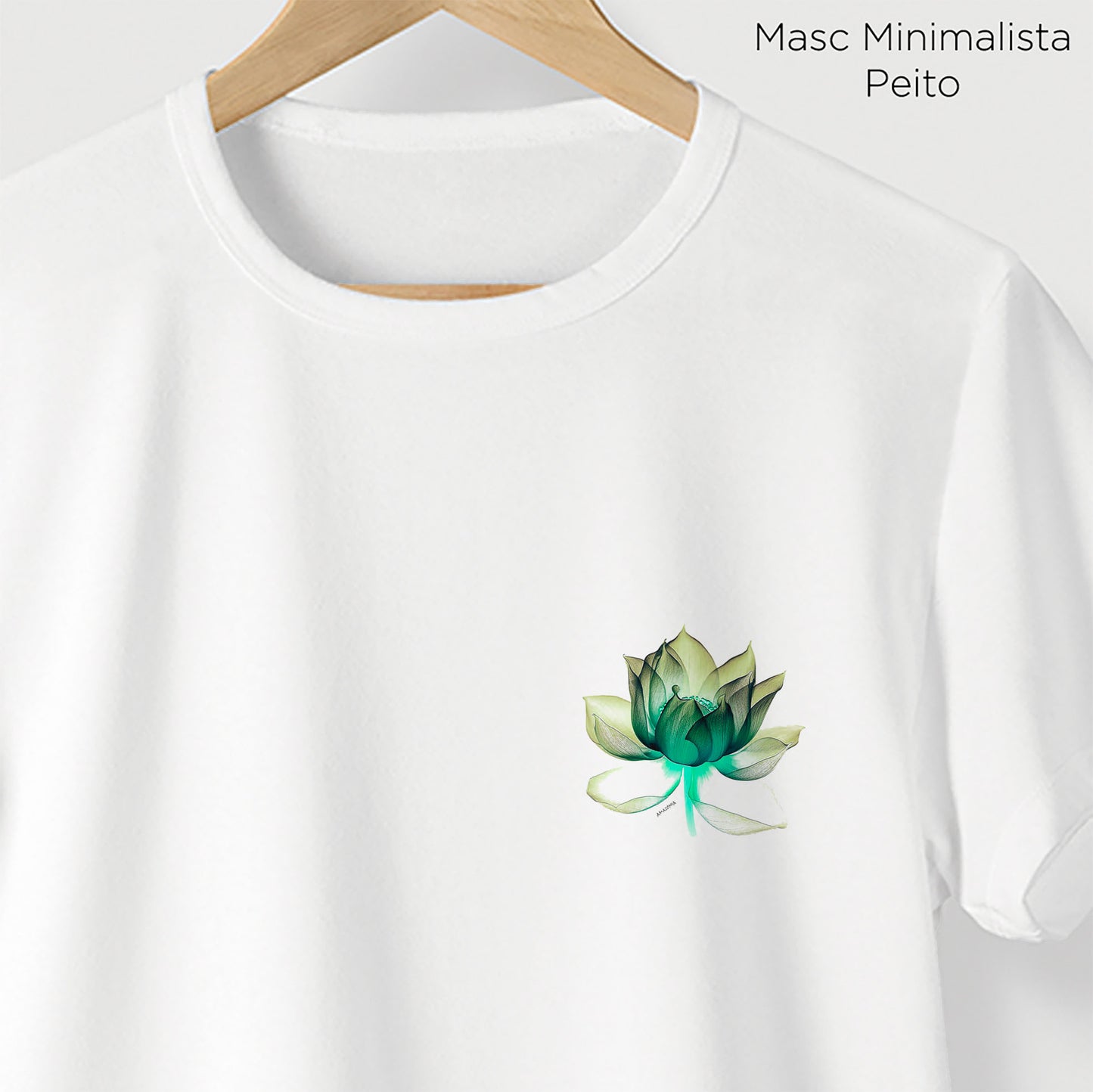 Camiseta Amazônia LÓTUS RARA - BRANCO - cód 2085