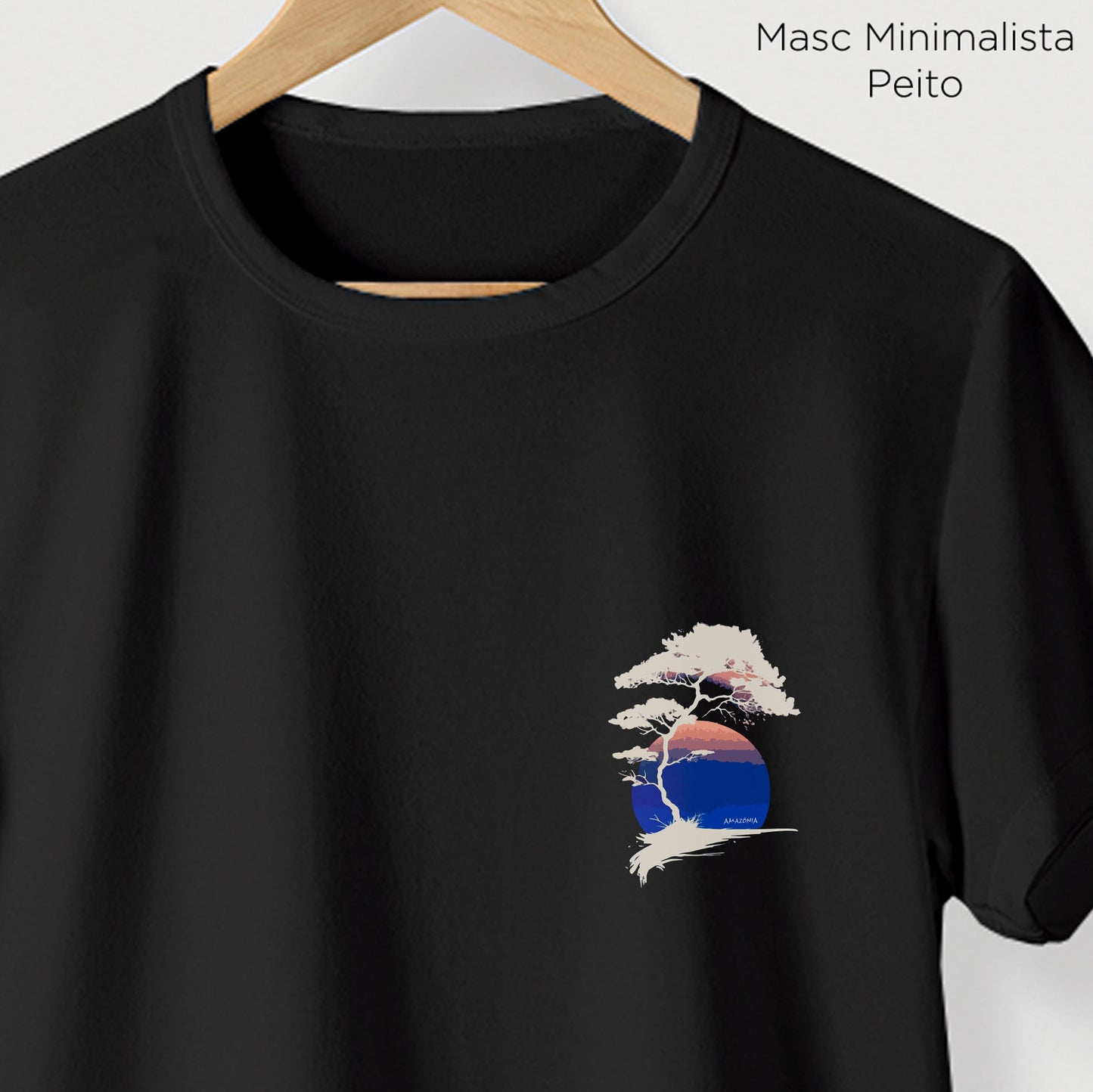 Camiseta Amazônia BONSAI PAISAGEM - PRETO - cód 2135