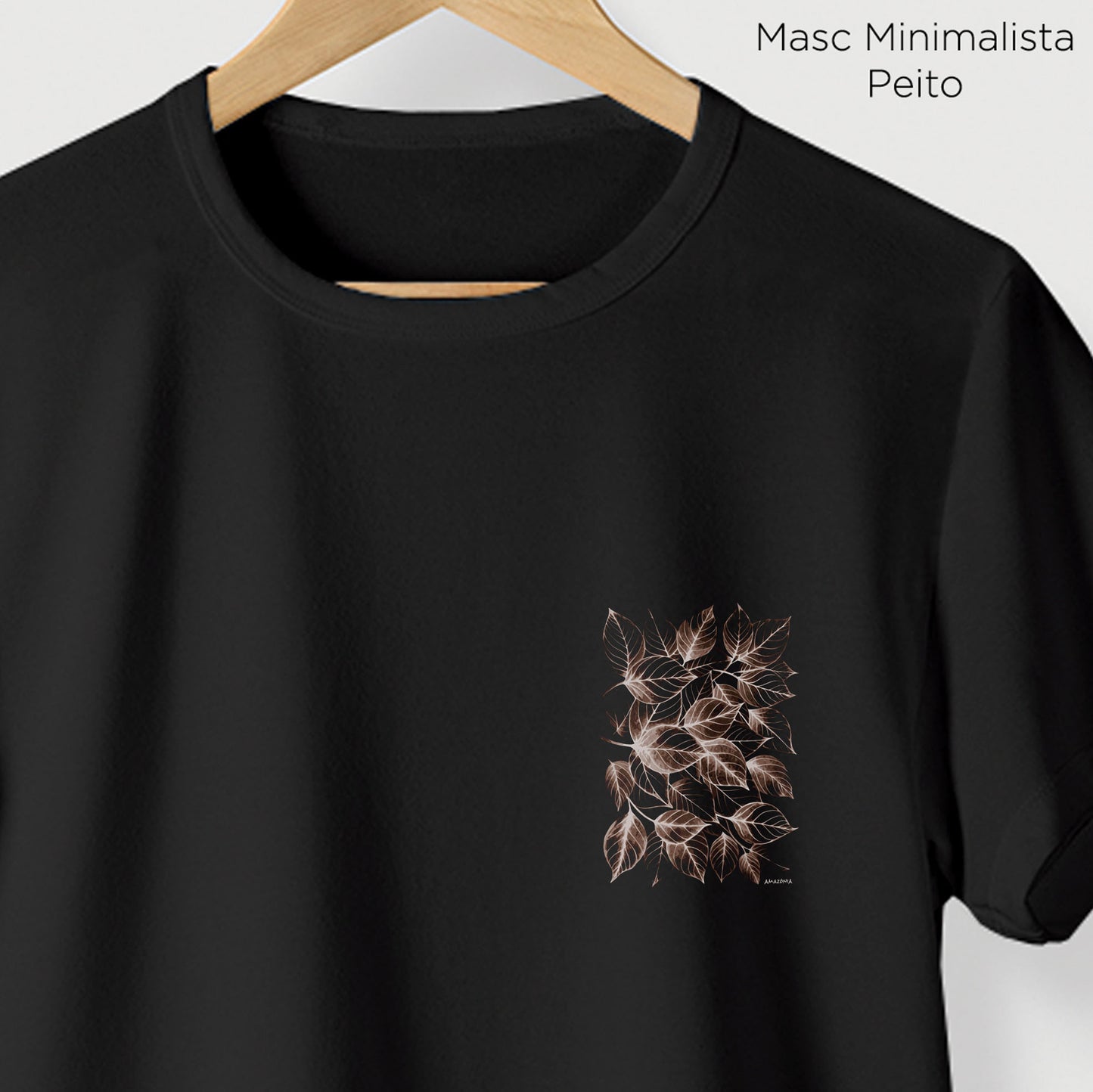 Camiseta Amazônia FLORAL - PRETO - cód 2136