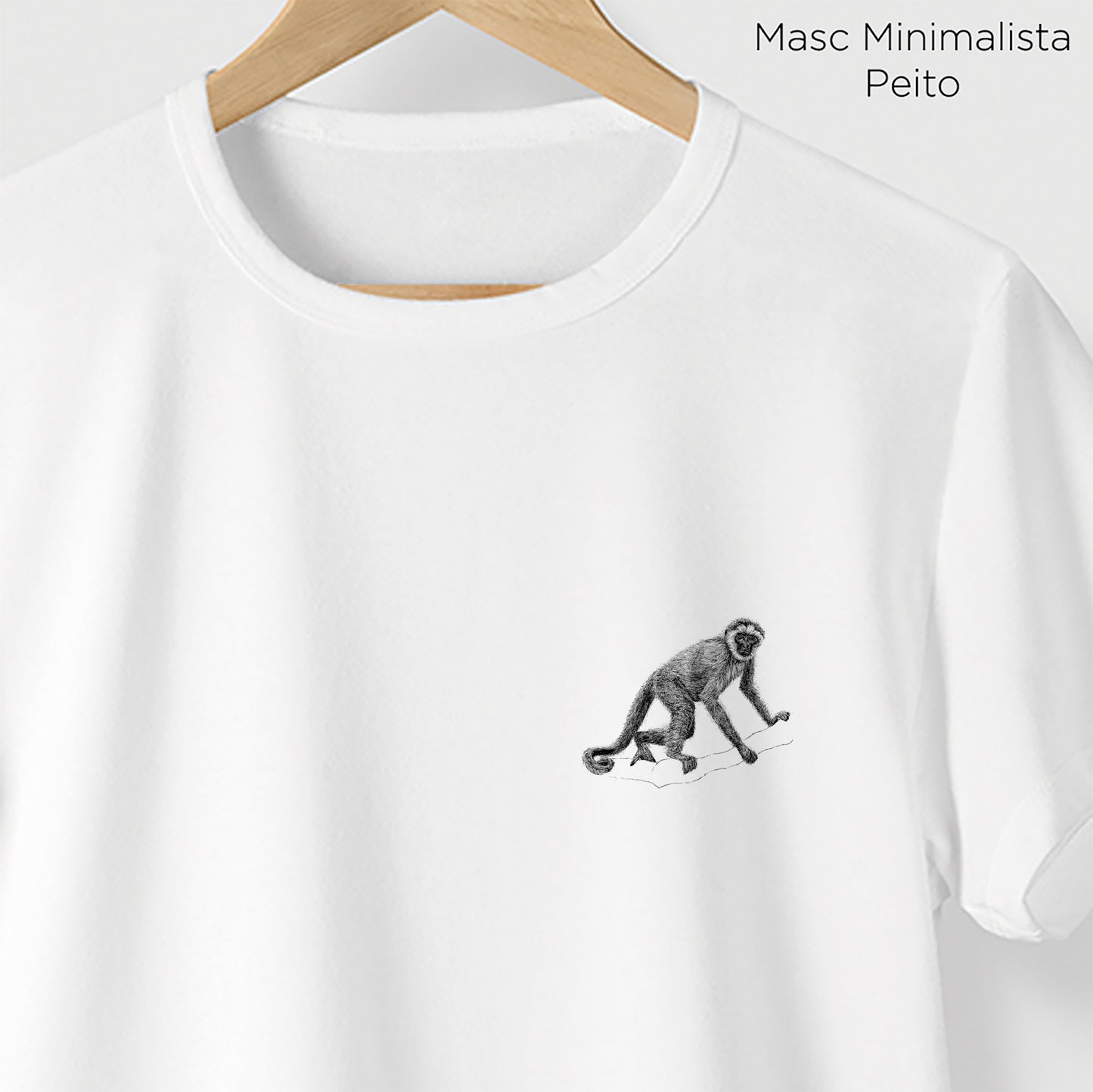 Camiseta Amazônia CAPARAÓ - MURIQUI - BRANCO - cód 10553