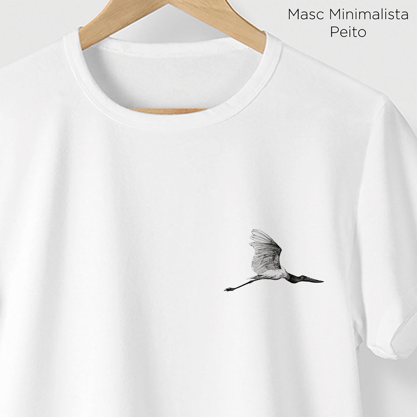 Camiseta Amazônia PANTANAL - TUIUIÚ - BRANCO - cód 10009