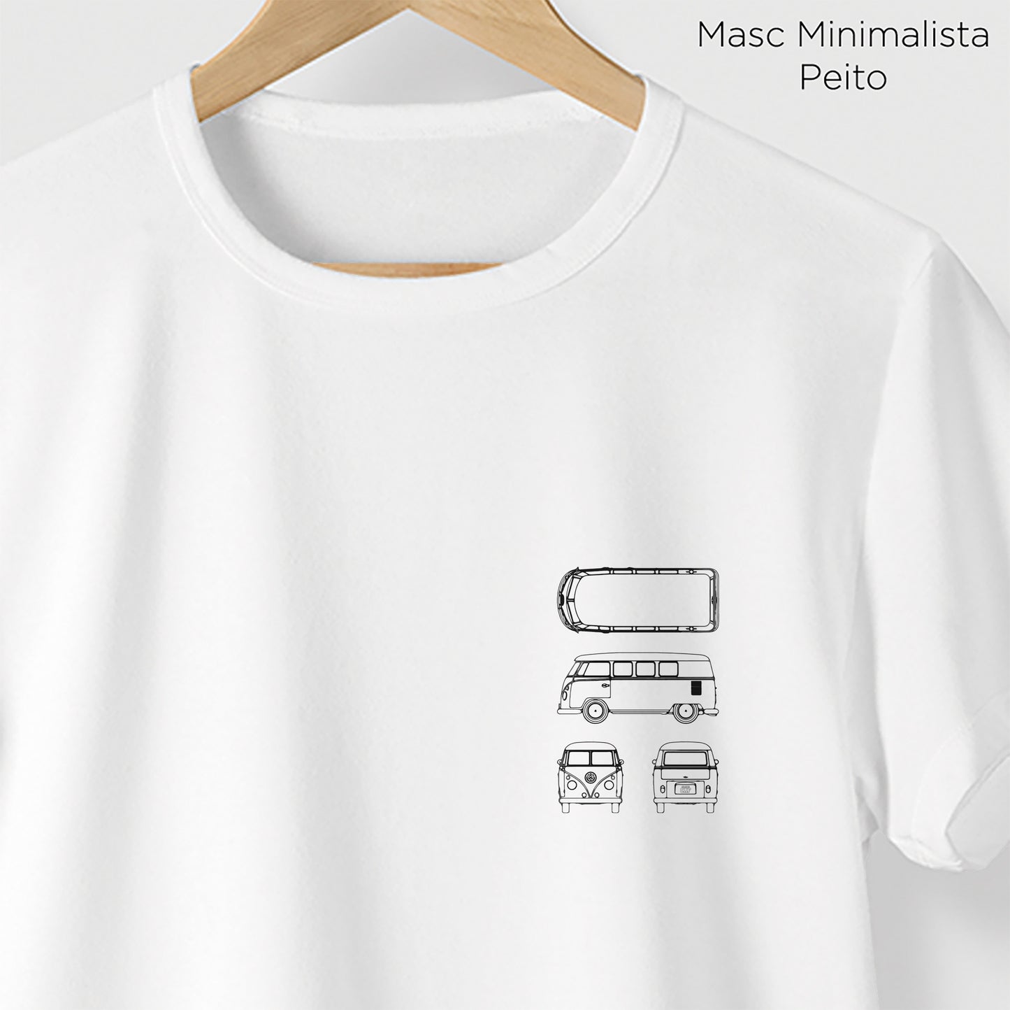 Camiseta Amazônia CAF KOMBI - BRANCO - cód caf0006