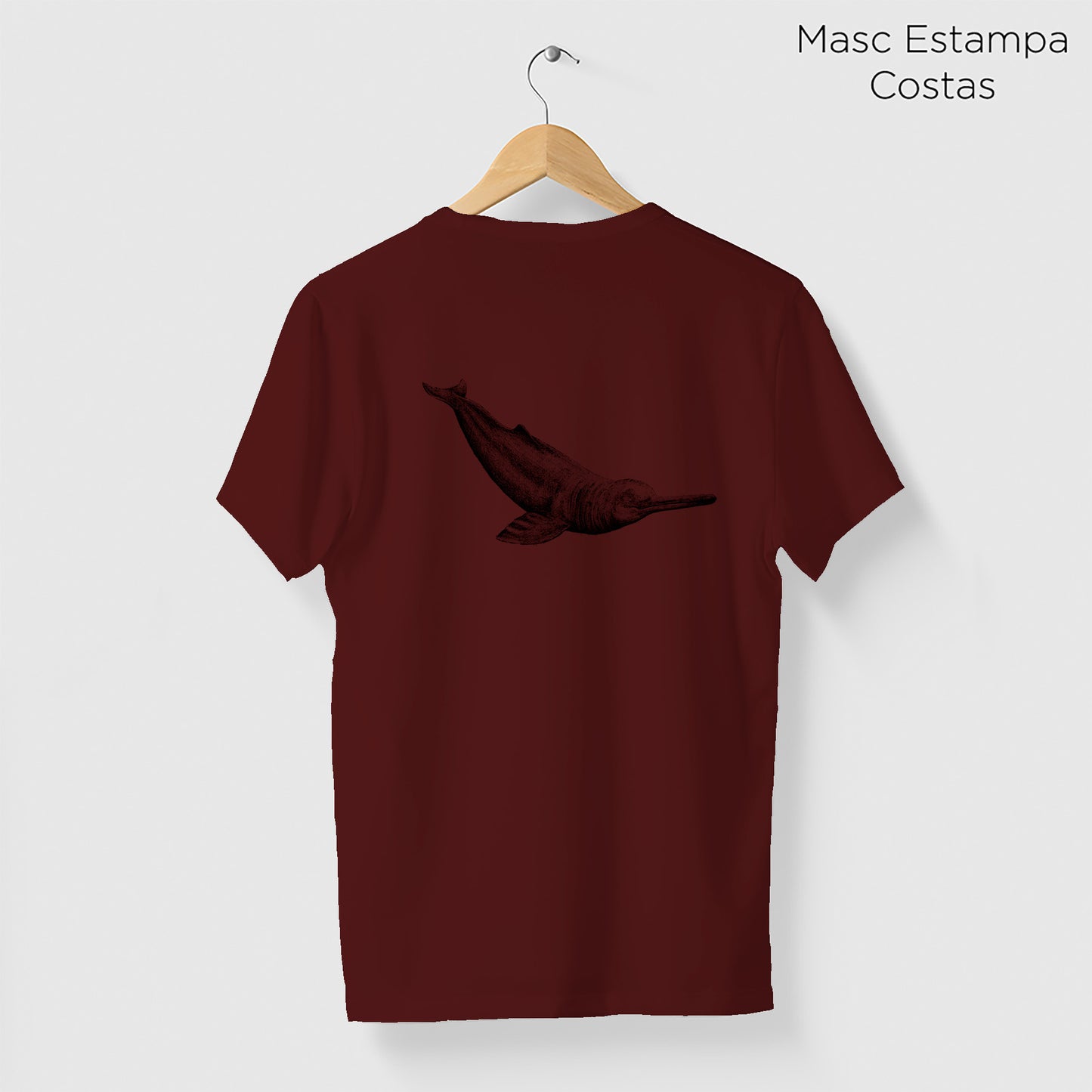 Camiseta Amazônia ANAVILHANAS - BOTO - VINHO - cód 10001