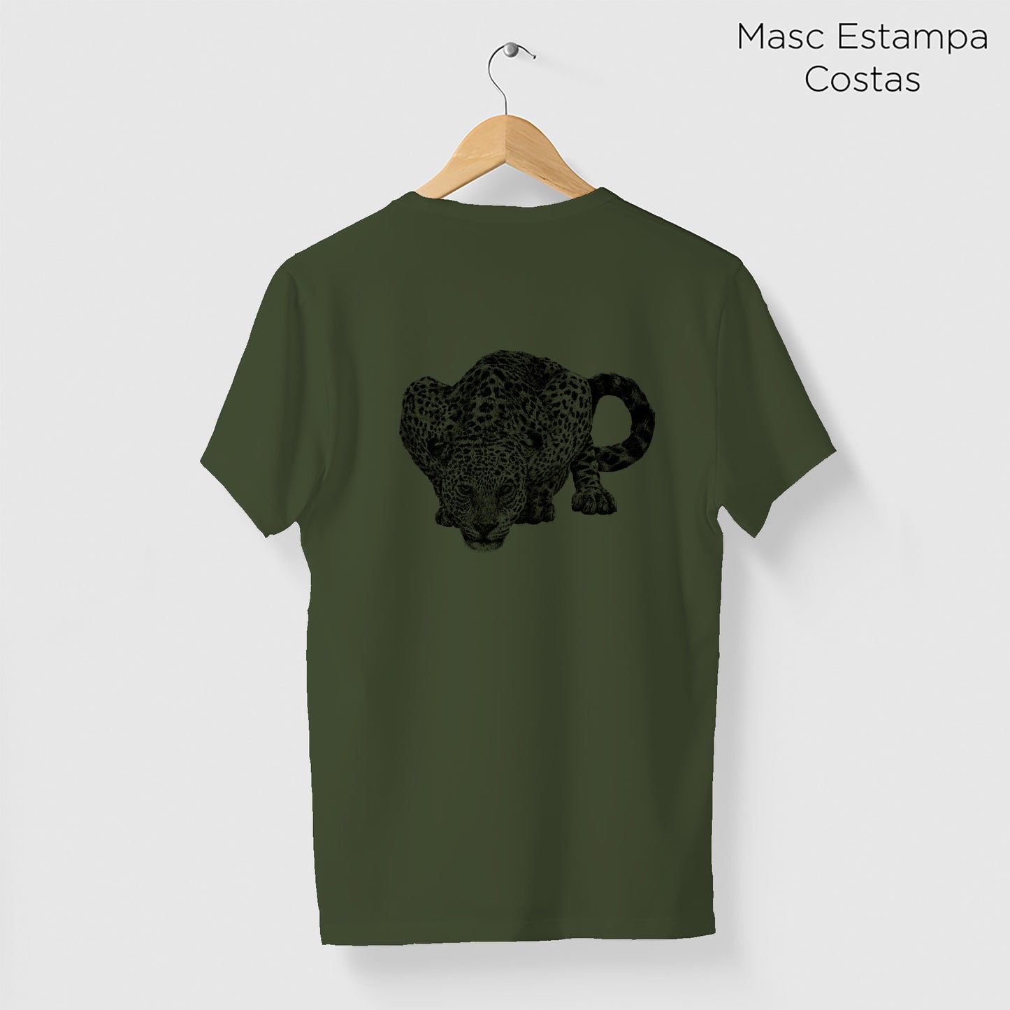 Camiseta Amazônia FOZ DO IGUAÇÚ - ONÇA PINTADA - VERDE ESCURO - cód 10010
