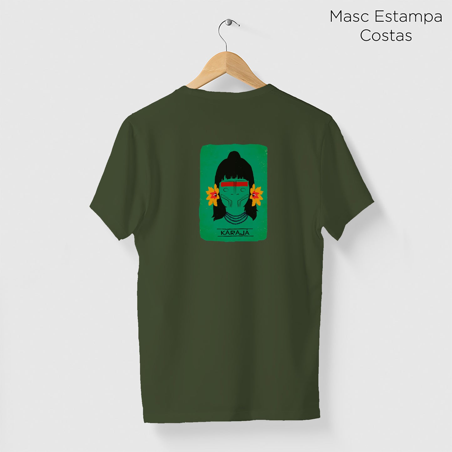 Camiseta Amazônia ORIGENS KARAJÁ - VERDE ESCURO - cód 10577