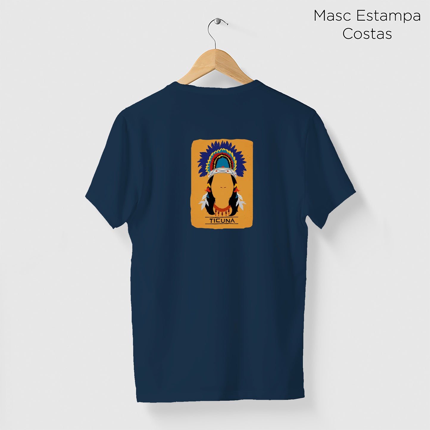 Camiseta Amazônia ORIGENS TICUNA - AZUL MARINHO - cód 10580