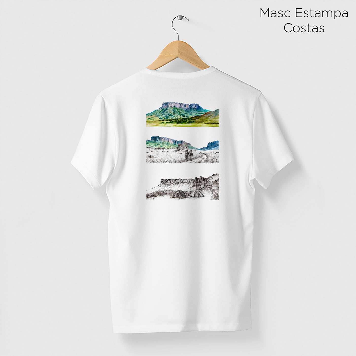 Camiseta Amazônia MONTE RORAIMA - BRANCO - cód 2012