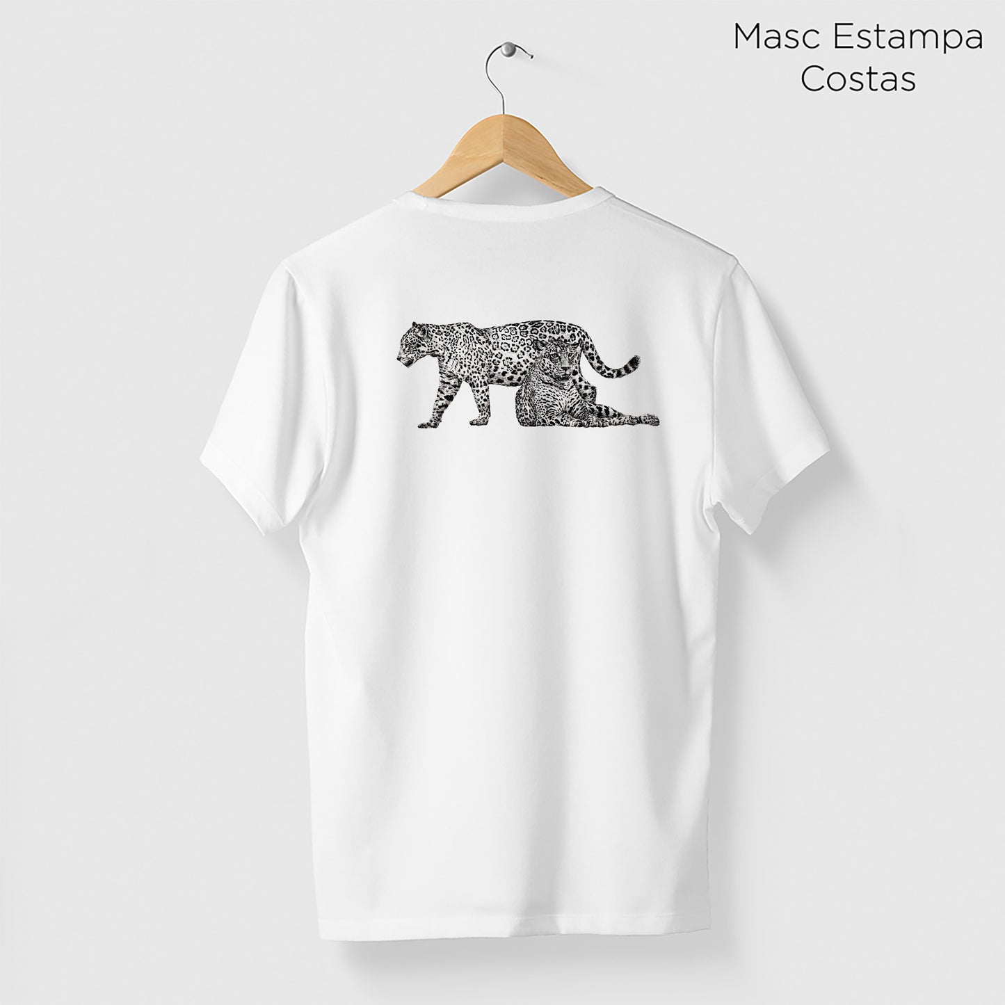 Camiseta Amazônia ONÇARARA DUAS ONÇAS - BRANCO - cód 2060