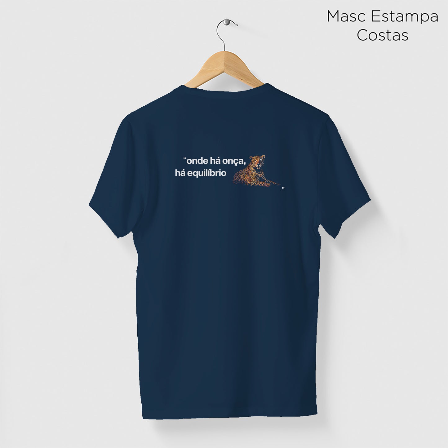 Camiseta Amazônia ONÇARARA EQUILÍBRIO - AZUL ESCURO - cód 2076