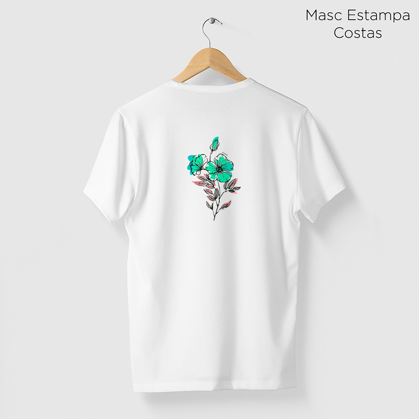 Camiseta Amazônia LINE FLOWER – BRANCO - cód 2092