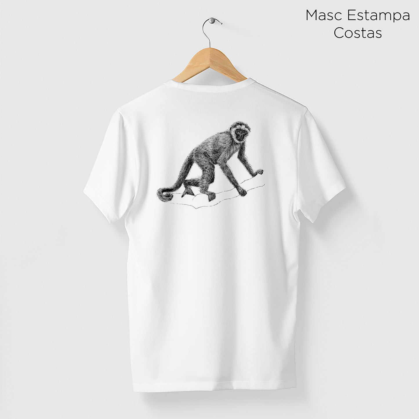 Camiseta Amazônia CAPARAÓ - MURIQUI - BRANCO - cód 10553