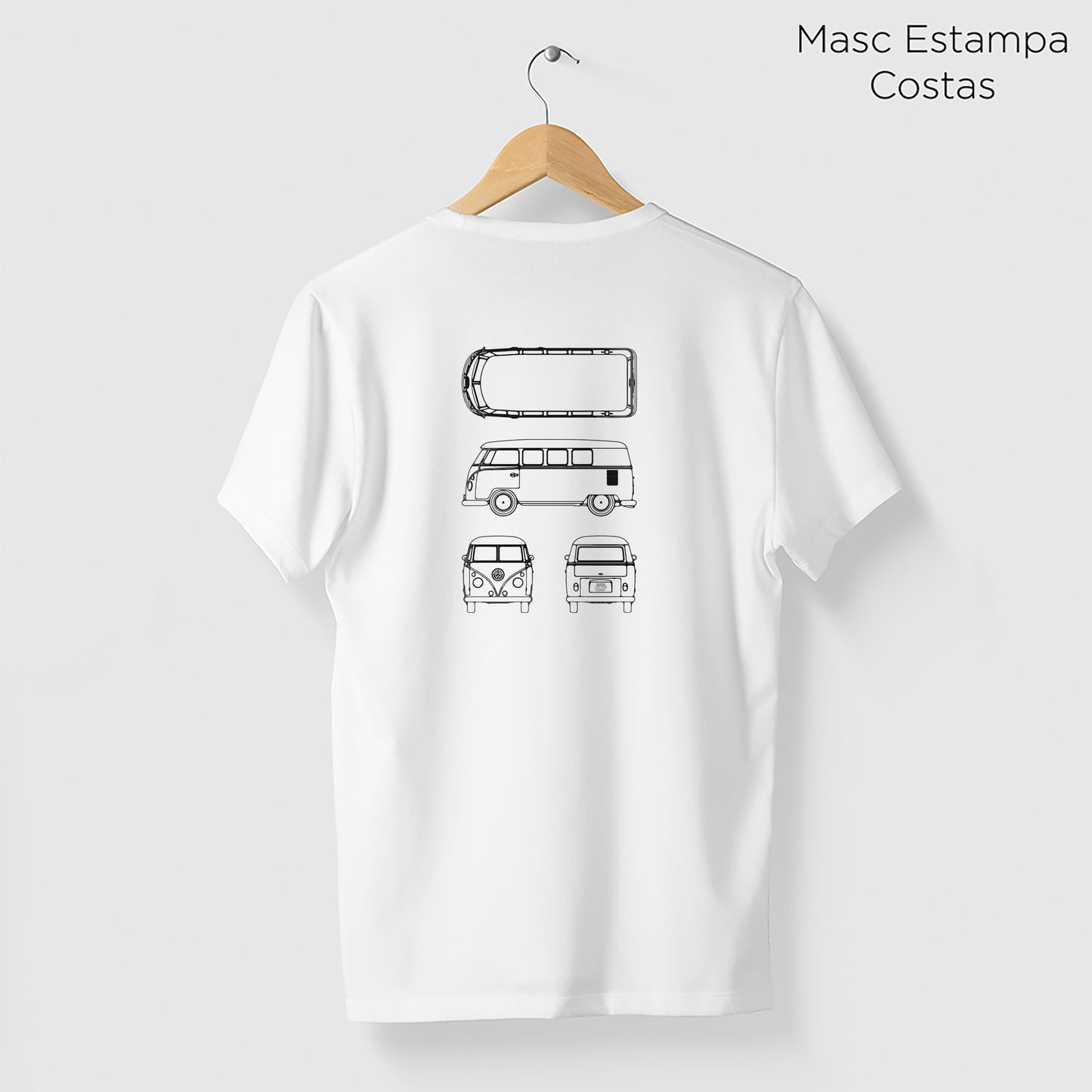 Camiseta Amazônia CAF KOMBI - BRANCO - cód caf0006