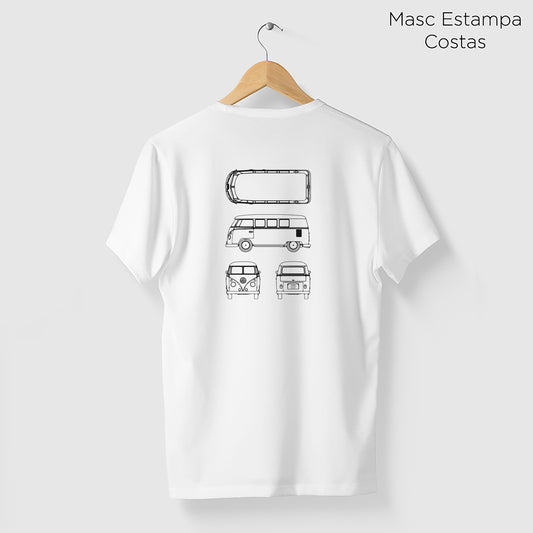 Camiseta Amazônia CAF KOMBI - BRANCO - cód caf0006