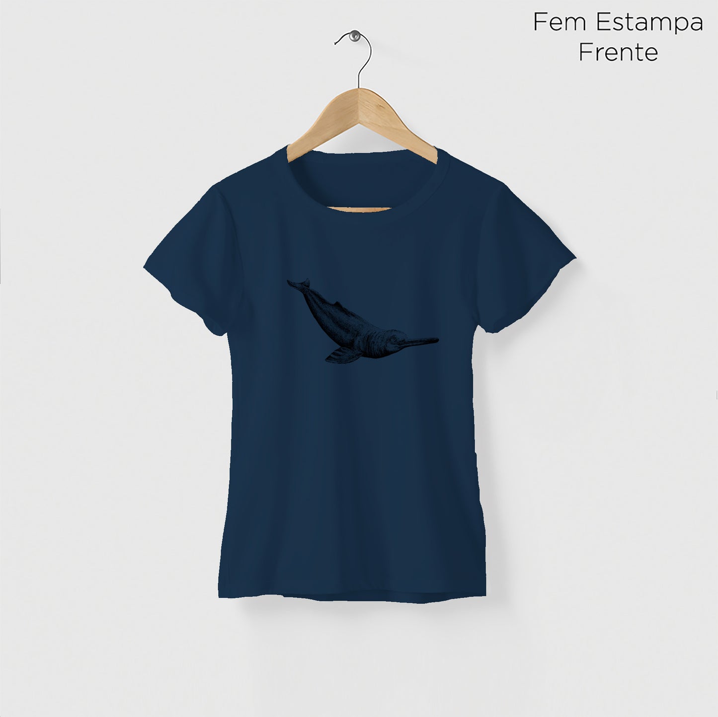 Camiseta Amazônia ANAVILHANAS - BOTO - AZUL MARINHO - cód 10001
