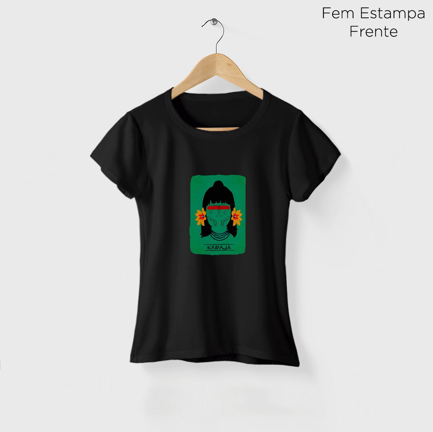 Camiseta Amazônia ORIGENS KARAJÁ - PRETO - cód 10577
