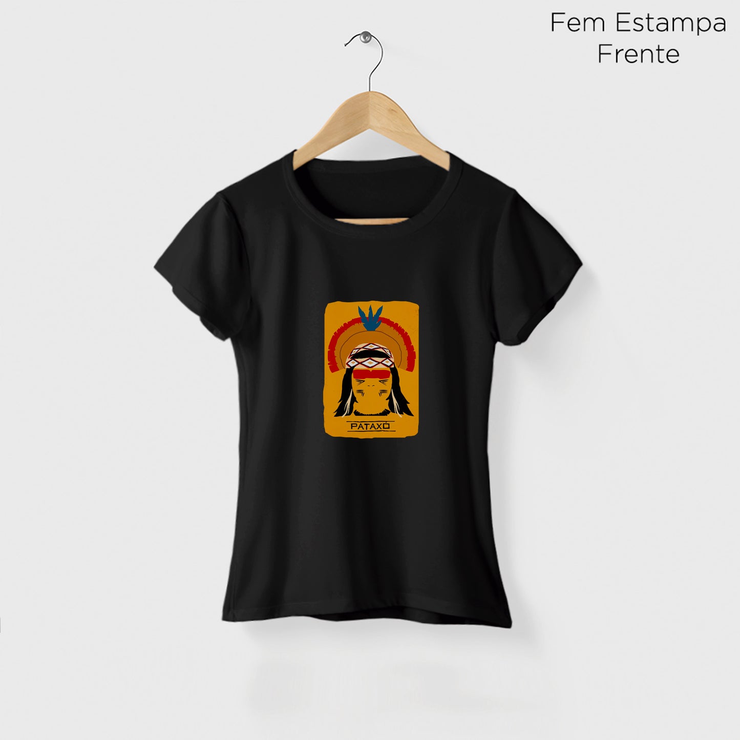 Camiseta Amazônia ORIGENS PATAXÓ - PRETO - cód 10579