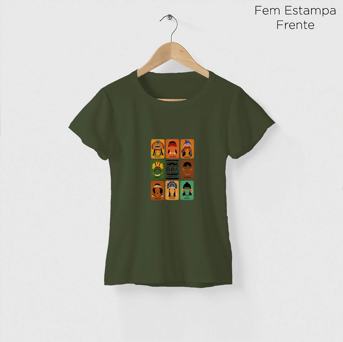 Camiseta Amazônia ORIGENS - VERDE ESCURO - cód 10584