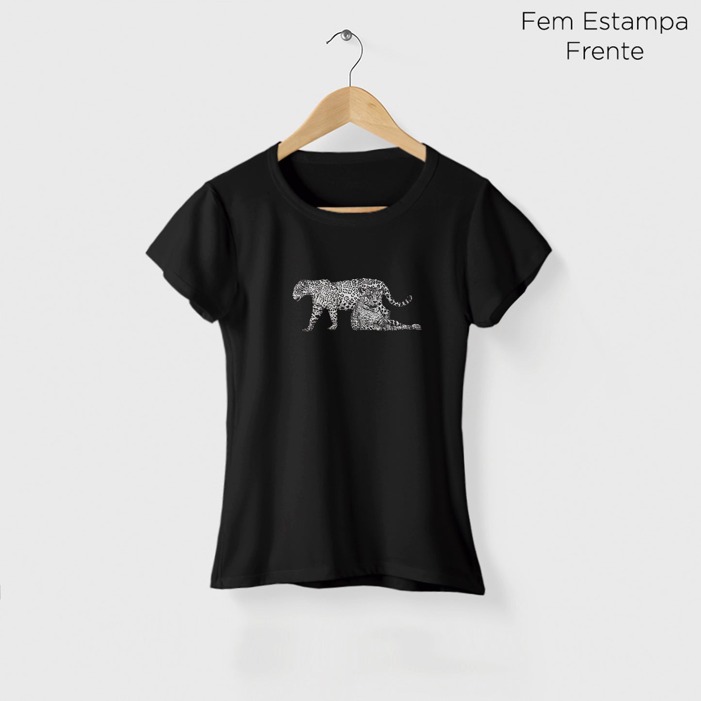 Camiseta Amazônia ONÇARARA DUAS ONÇAS - PRETO - cód 2060