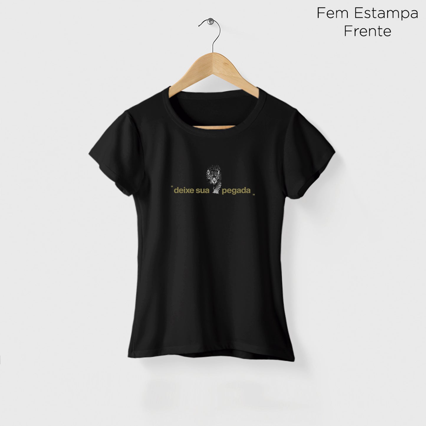 Camiseta Amazônia ONÇARARA DEIXE SUA PEGADA - PRETO - cód 2075