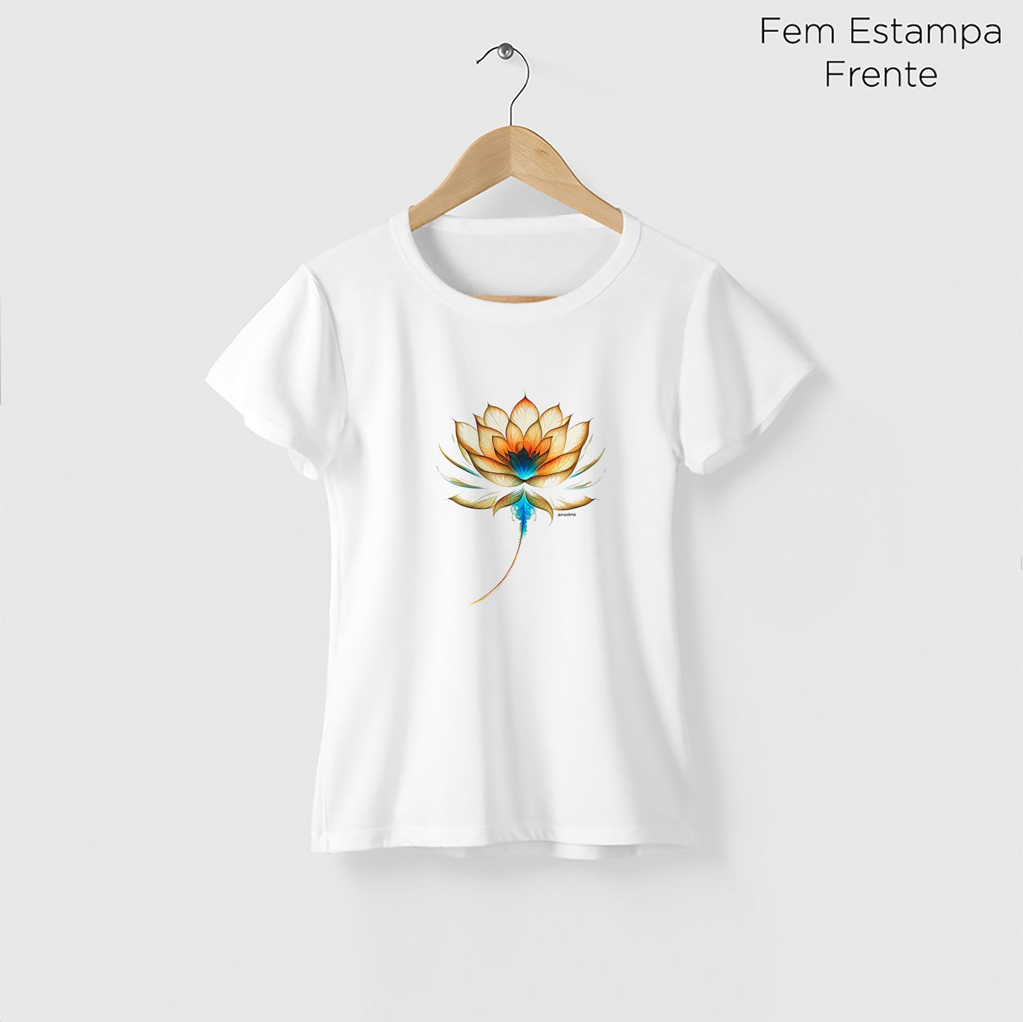 Camiseta Amazônia BIO NEON - BRANCO - cód 2090