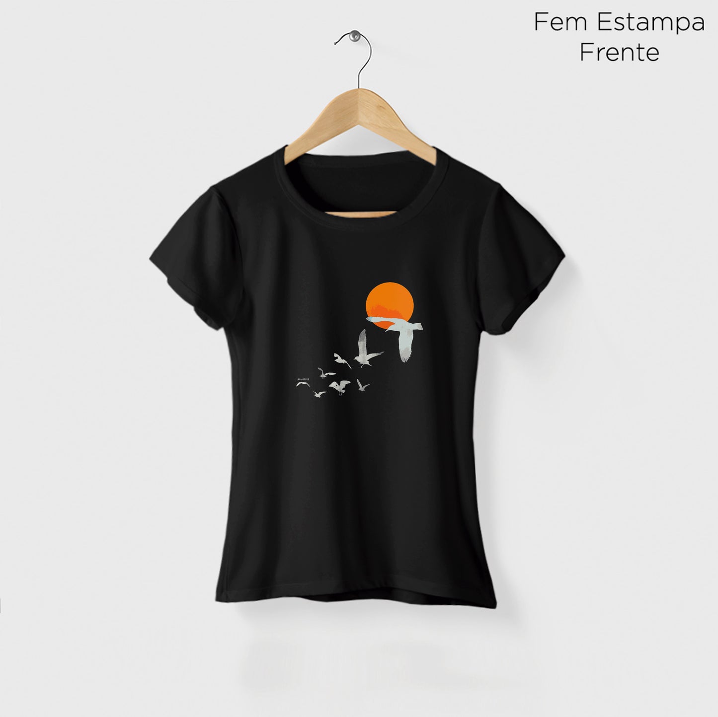 Camiseta Amazônia REVOADA - PRETO - cód 2134