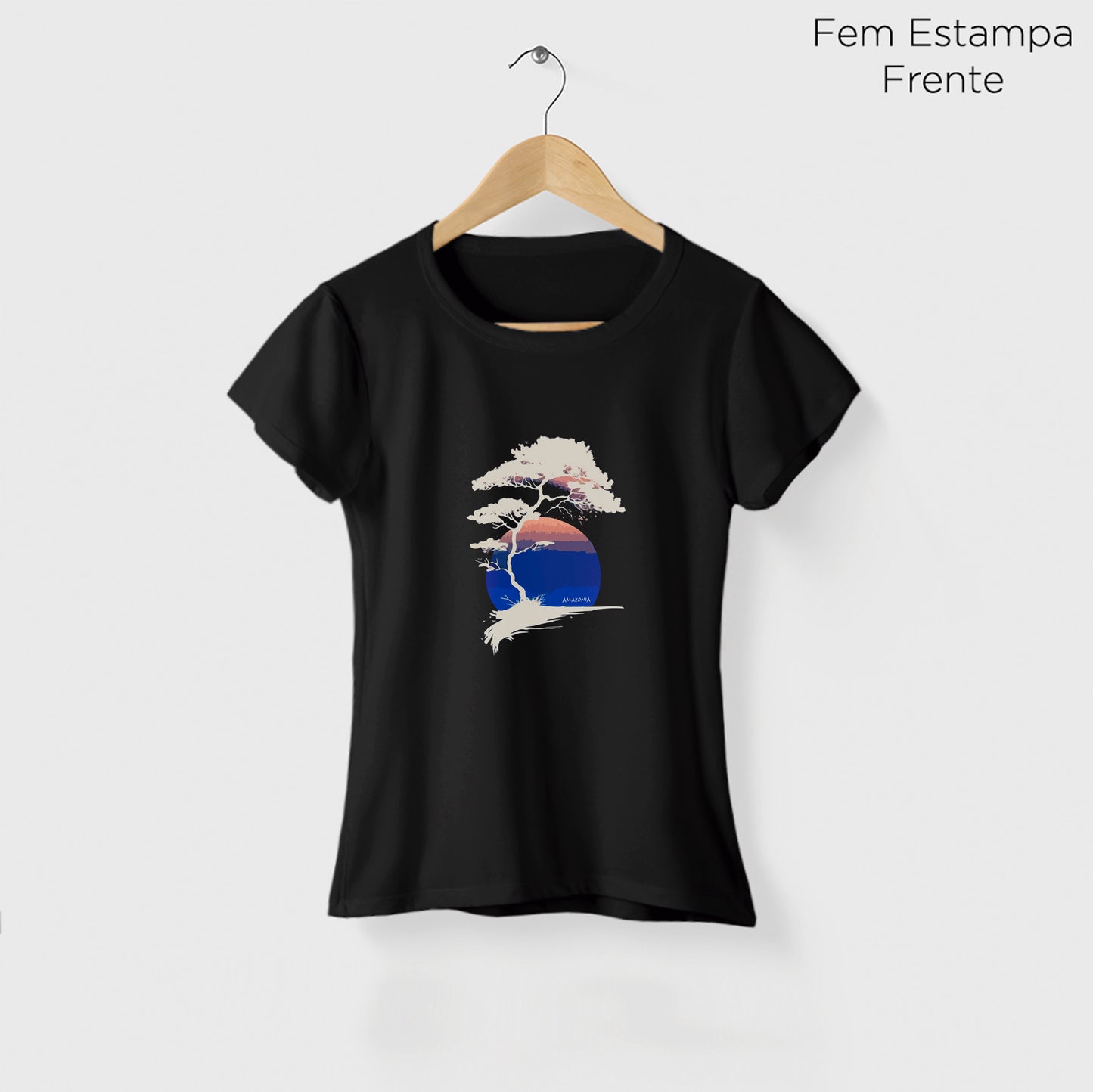 Camiseta Amazônia BONSAI PAISAGEM - PRETO - cód 2135