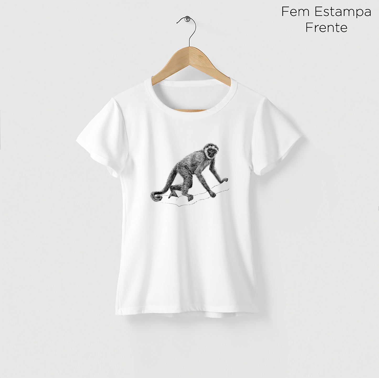 Camiseta Amazônia CAPARAÓ - MURIQUI - BRANCO - cód 10553