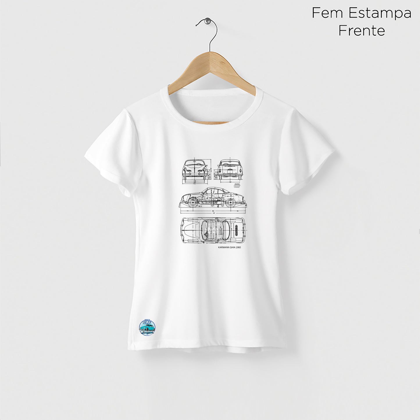 Camiseta Amazônia CAF KARMANN GHIA - BRANCO - cód caf0002