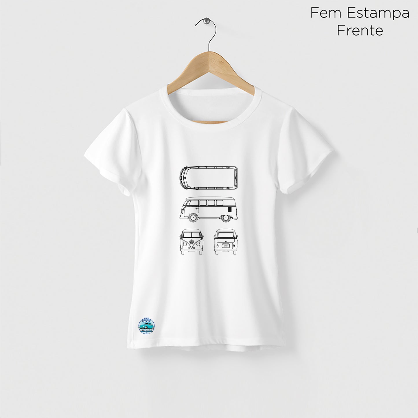 Camiseta Amazônia CAF KOMBI - BRANCO - cód caf0006